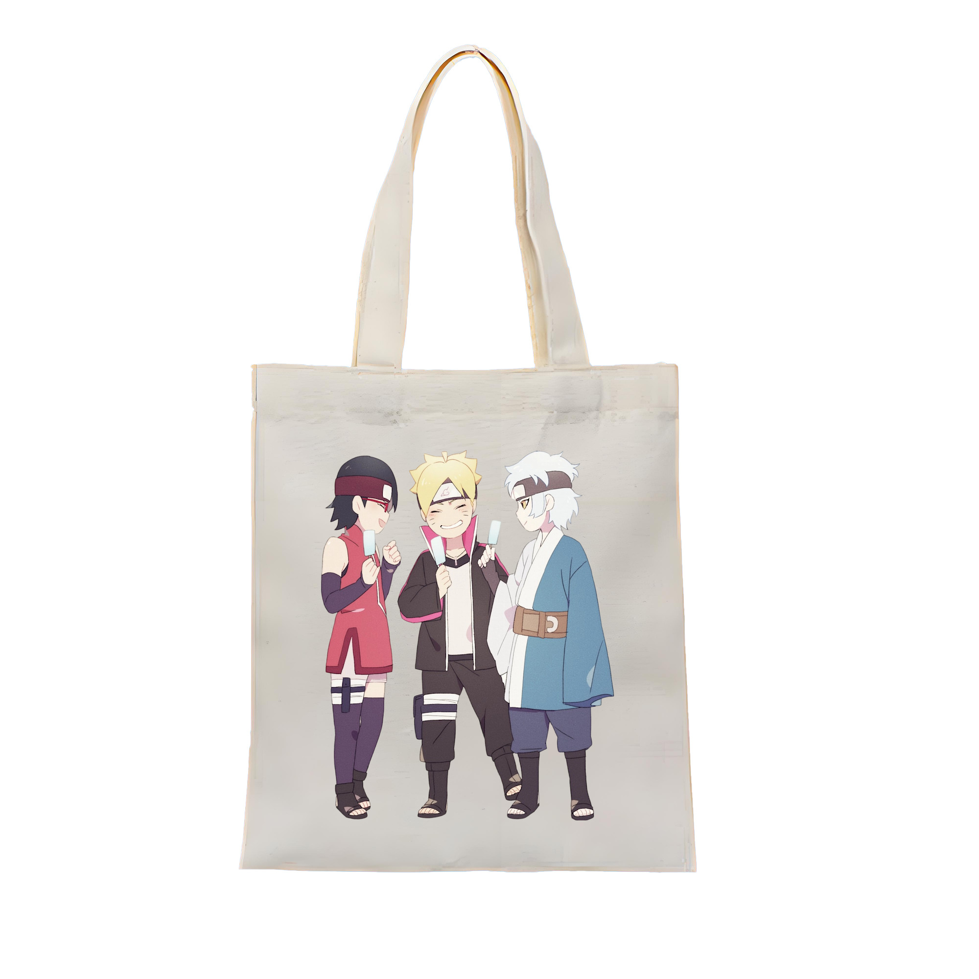 （画像用） NARUTO -ナルト- うちは サラダ Uchiha Sarada 縦型キャンバス生地手提げバッグ　トートバッグ