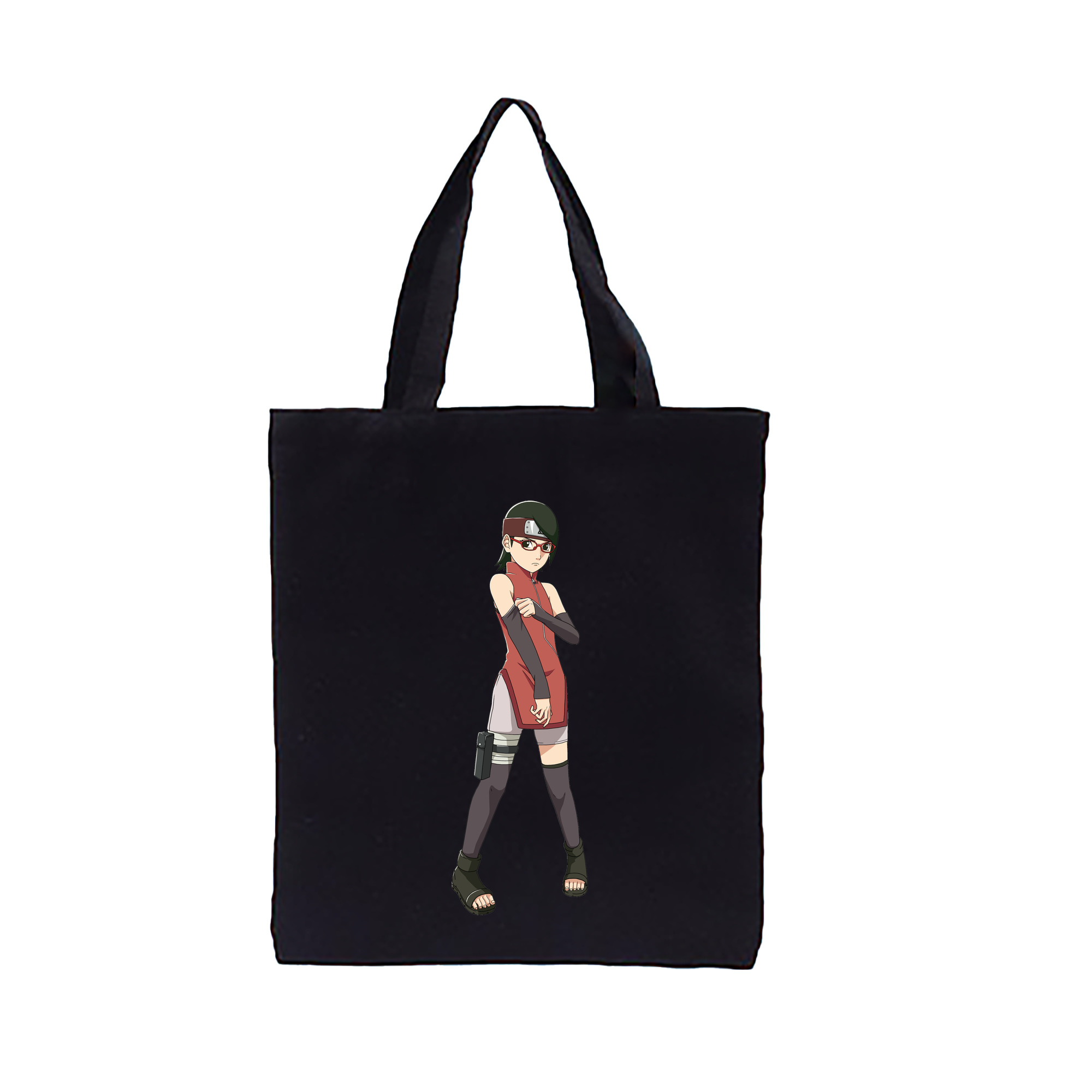 （画像用） NARUTO -ナルト- うちは サラダ Uchiha Sarada 縦型キャンバス生地手提げバッグ　トートバッグ