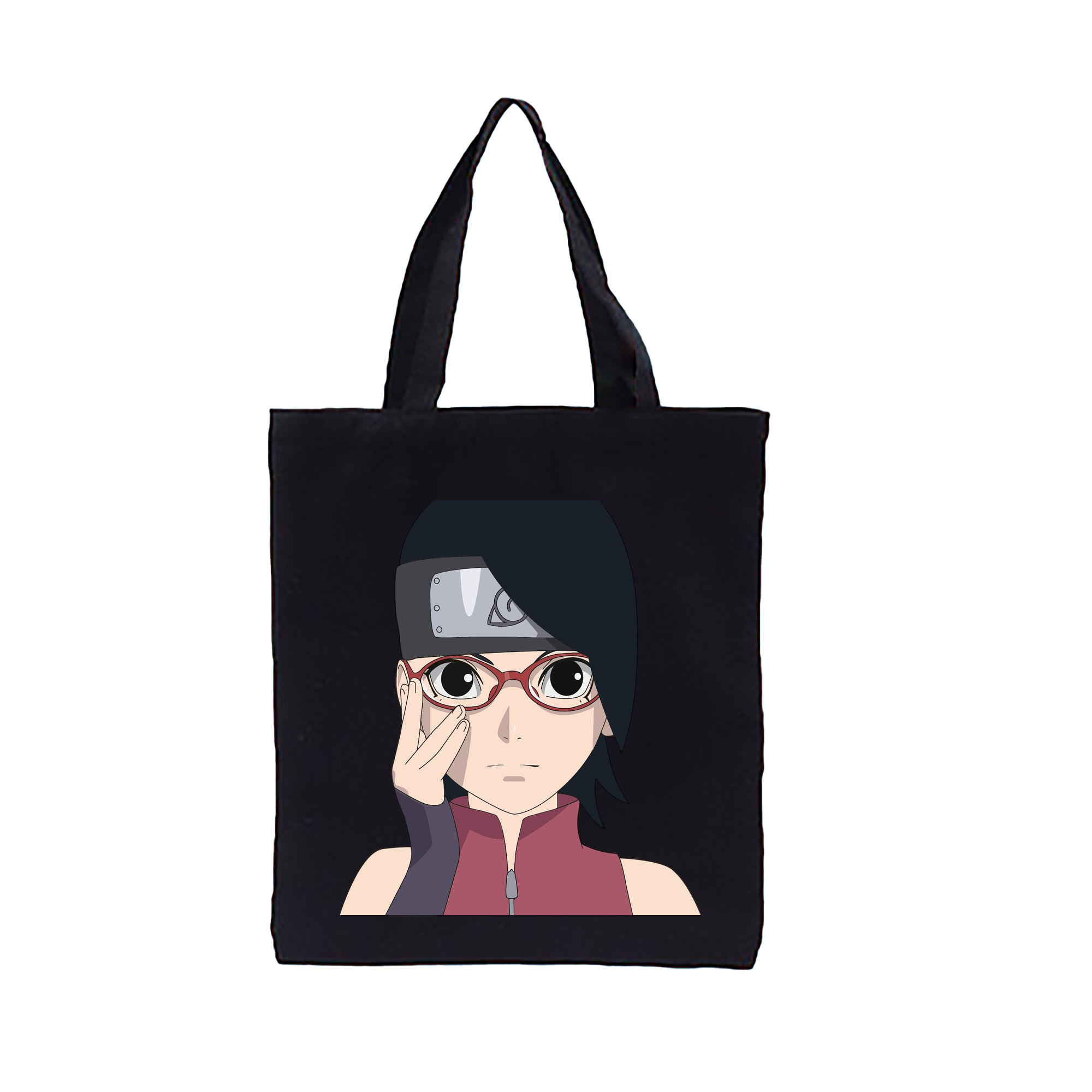 （画像用） NARUTO -ナルト- うちは サラダ Uchiha Sarada 縦型キャンバス生地手提げバッグ　トートバッグ
