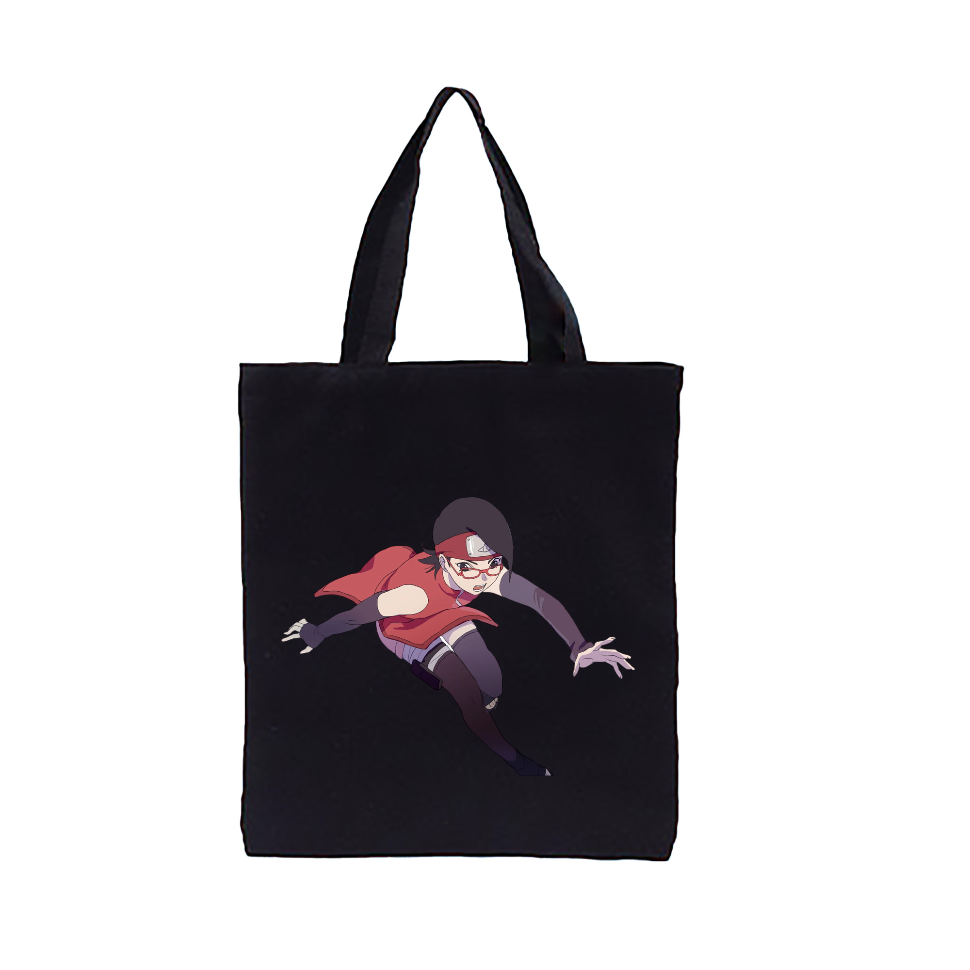 （画像用） NARUTO -ナルト- うちは サラダ Uchiha Sarada 縦型キャンバス生地手提げバッグ　トートバッグ