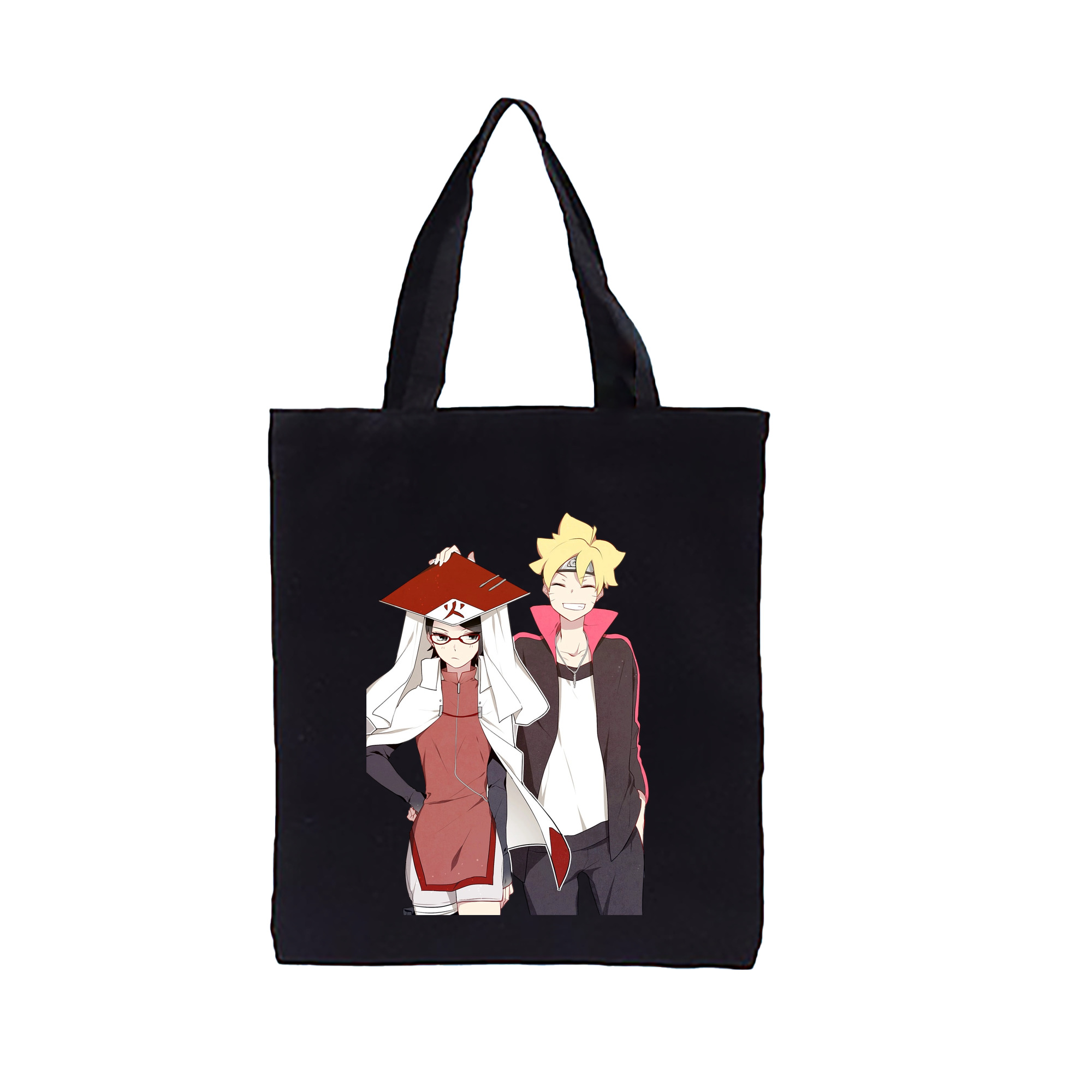 （画像用） NARUTO -ナルト- うちは サラダ Uchiha Sarada 縦型キャンバス生地手提げバッグ　トートバッグ