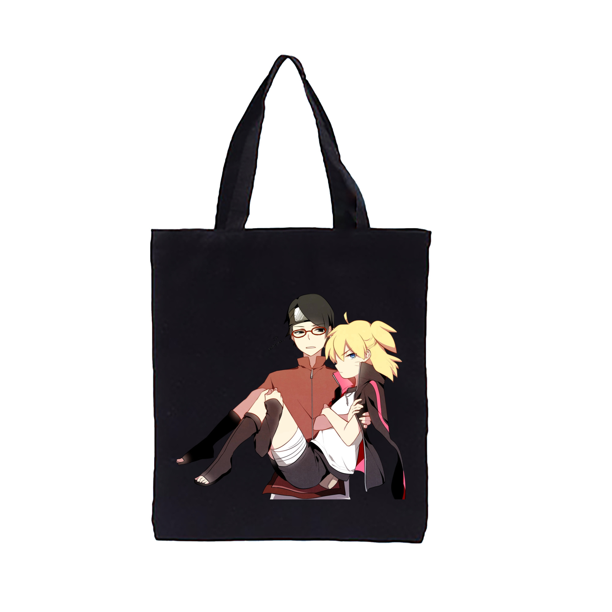 （画像用） NARUTO -ナルト- うちは サラダ Uchiha Sarada 縦型キャンバス生地手提げバッグ　トートバッグ