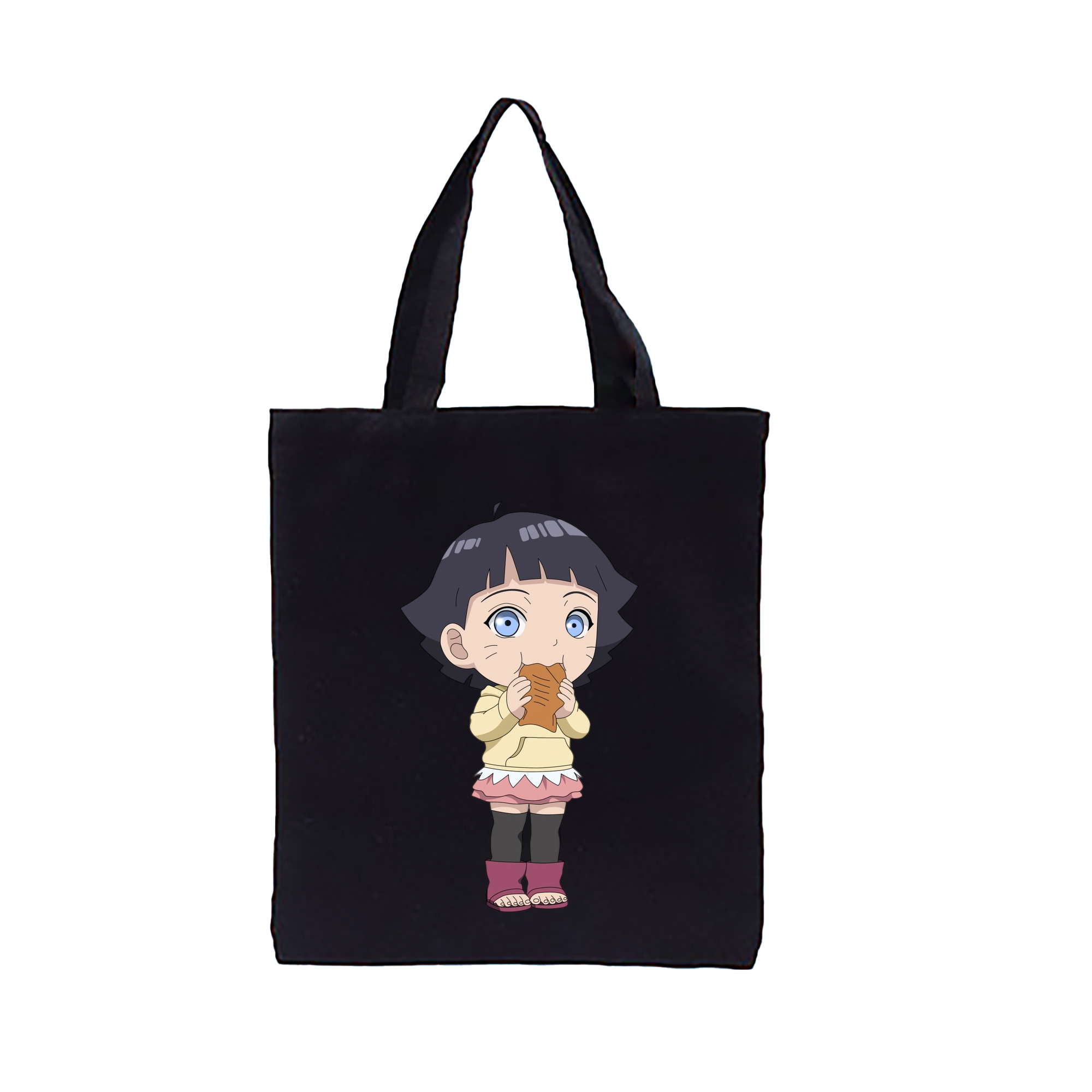 （画像用） NARUTO -ナルト- うずまき ヒマワリ Uzumaki Himawari 縦型キャンバス生地手提げバッグ　トートバッグ