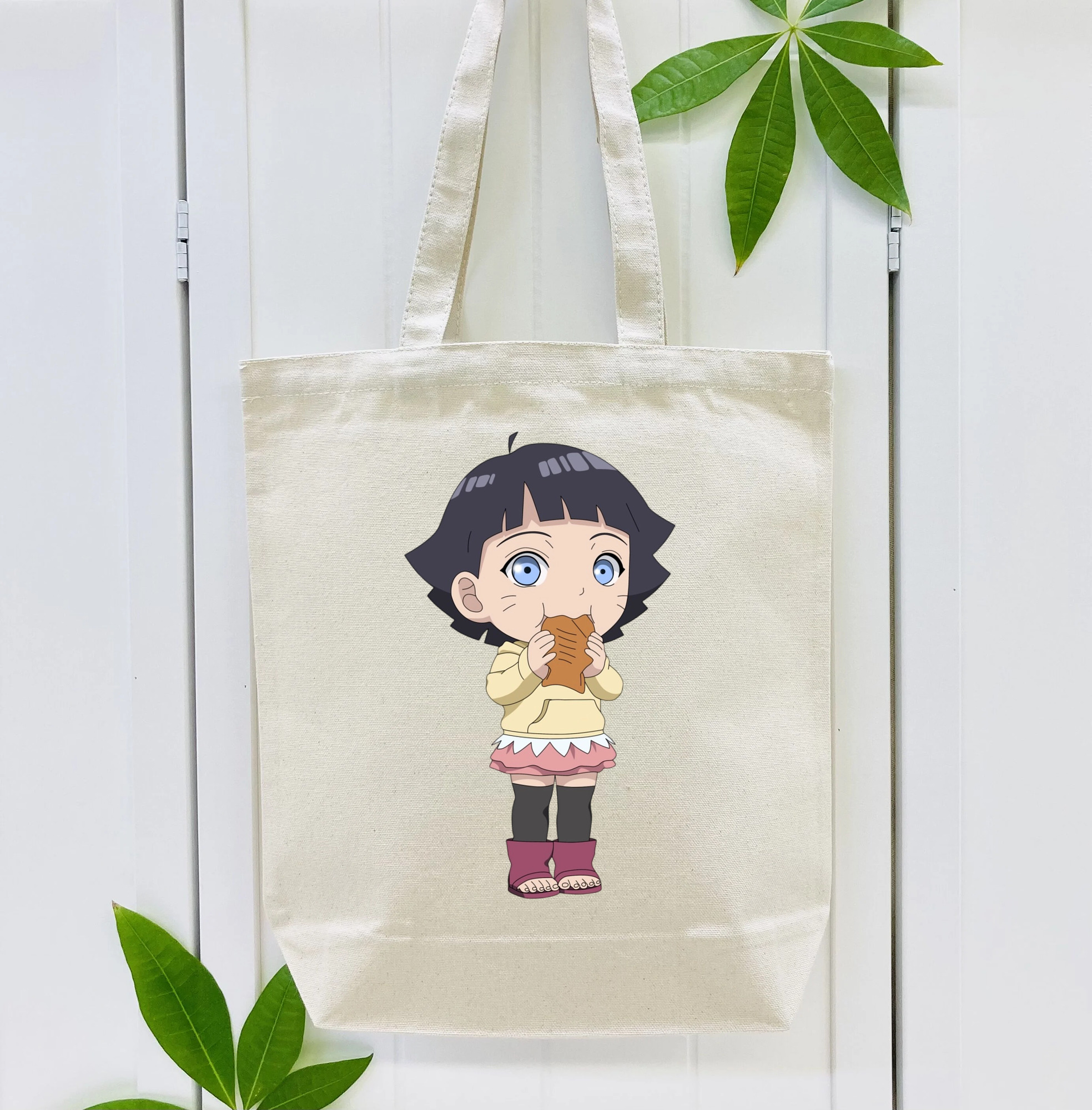 NARUTO -ナルト- うずまき ヒマワリ Uzumaki Himawari 縦型キャンバス生地手提げバッグ　トートバッグ