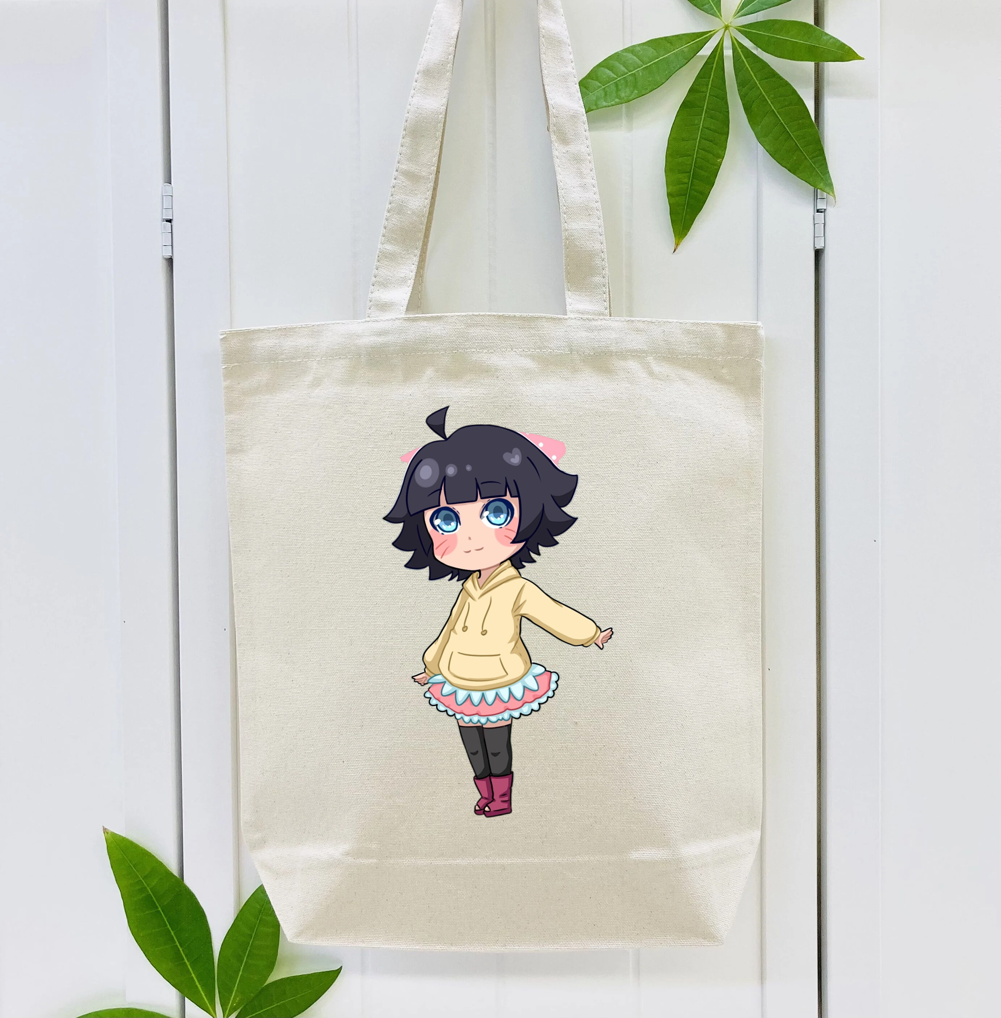 NARUTO -ナルト- うずまき ヒマワリ Uzumaki Himawari 縦型キャンバス生地手提げバッグ　トートバッグ