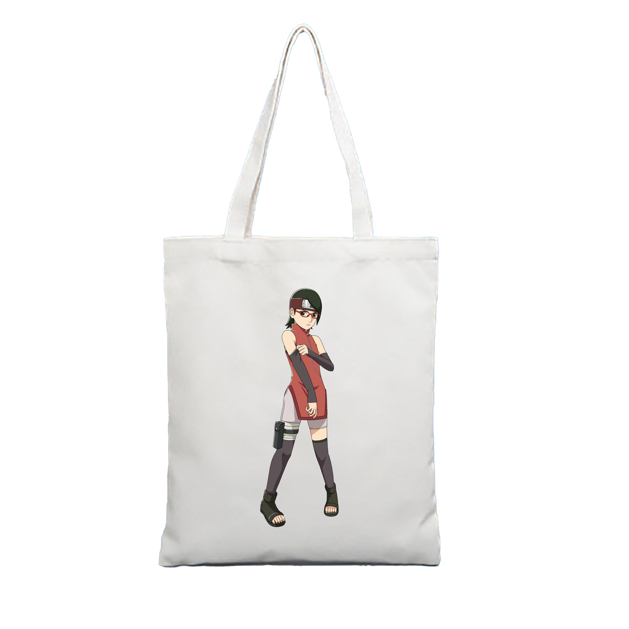 （画像用） NARUTO -ナルト- うちは サラダ Uchiha Sarada 縦型キャンバス生地手提げバッグ　トートバッグ