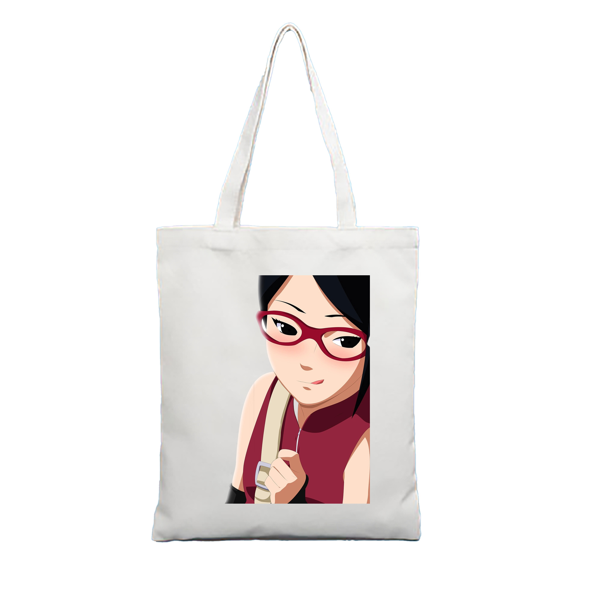 （画像用） NARUTO -ナルト- うちは サラダ Uchiha Sarada 縦型キャンバス生地手提げバッグ　トートバッグ