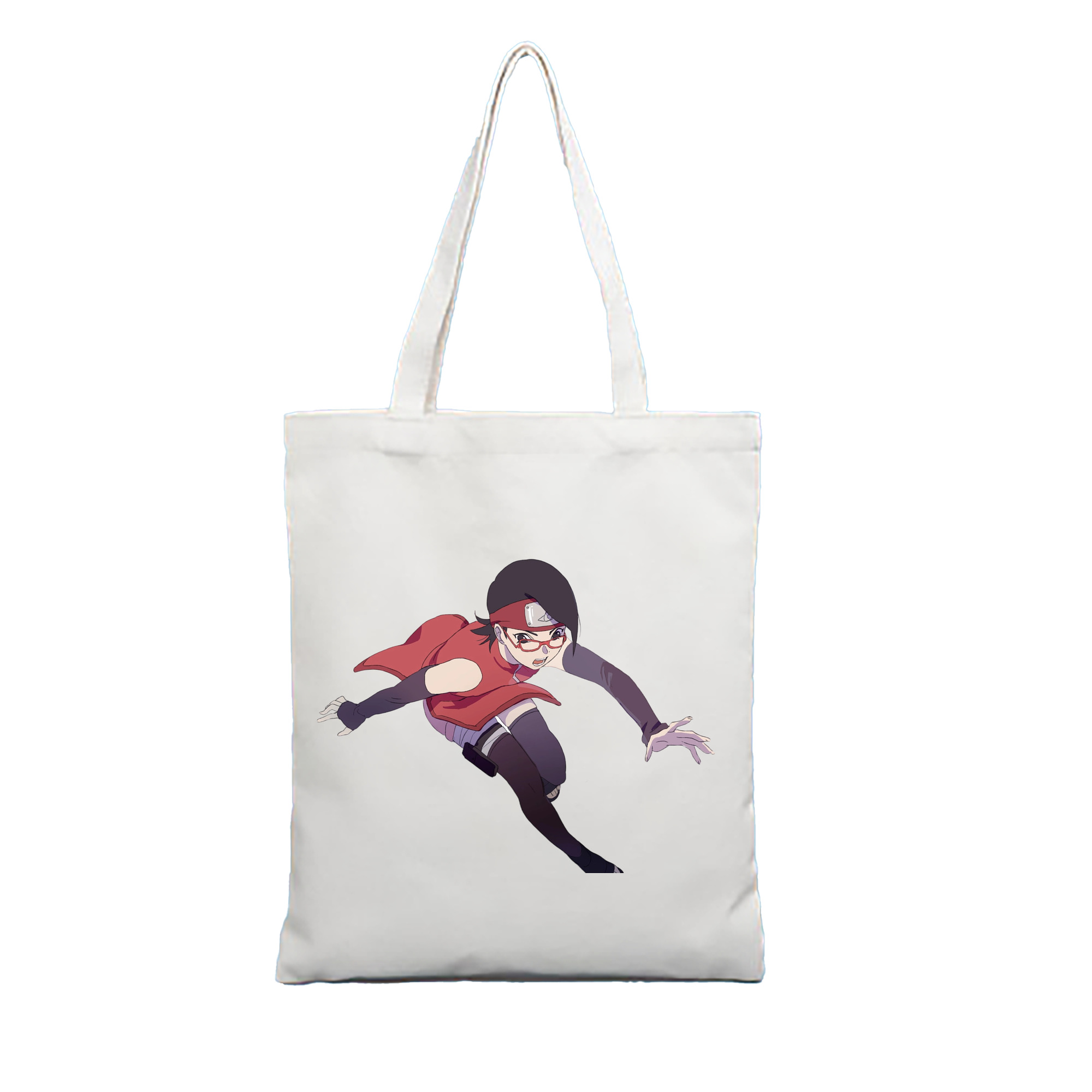 （画像用） NARUTO -ナルト- うちは サラダ Uchiha Sarada 縦型キャンバス生地手提げバッグ　トートバッグ