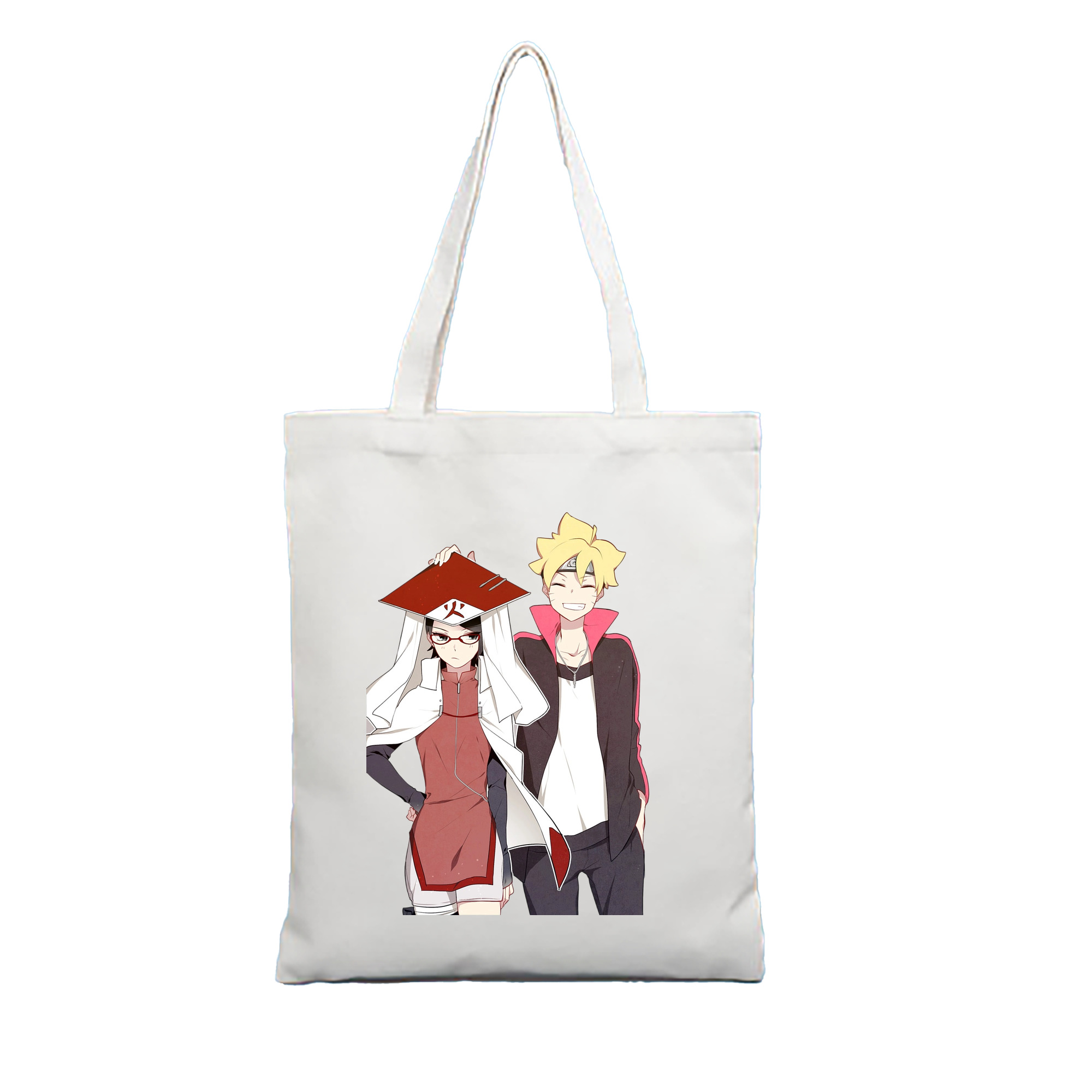 （画像用） NARUTO -ナルト- うちは サラダ Uchiha Sarada 縦型キャンバス生地手提げバッグ　トートバッグ