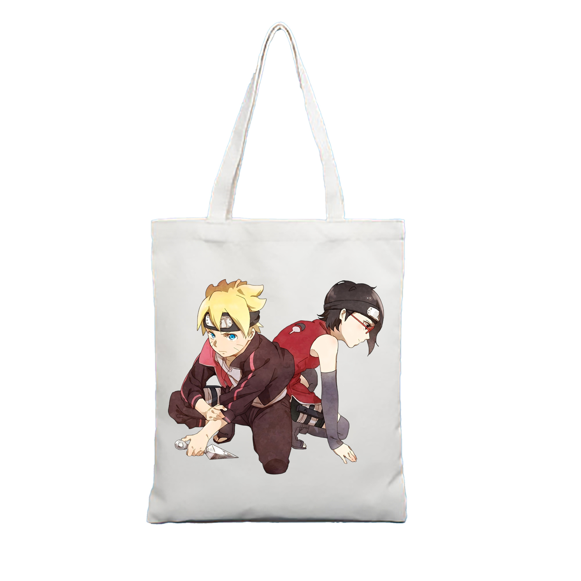 （画像用） NARUTO -ナルト- うちは サラダ Uchiha Sarada 縦型キャンバス生地手提げバッグ　トートバッグ