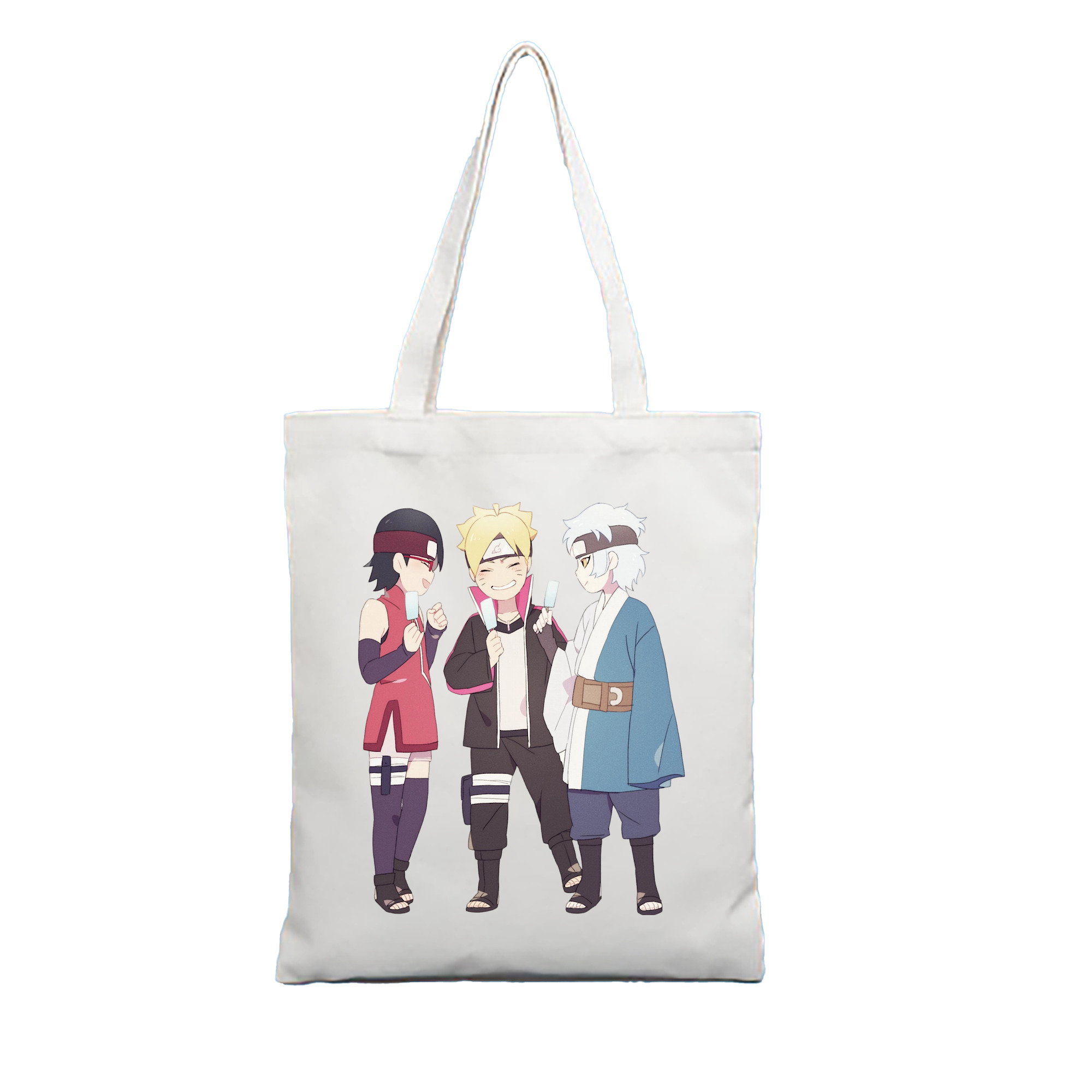 （画像用） NARUTO -ナルト- うちは サラダ Uchiha Sarada 縦型キャンバス生地手提げバッグ　トートバッグ