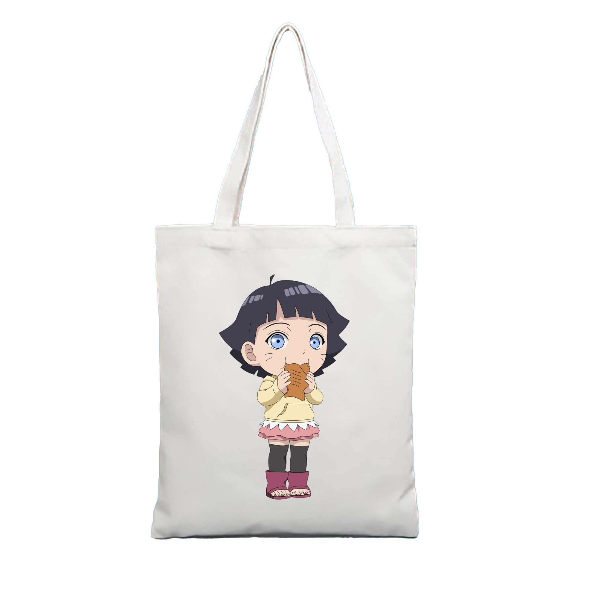 （画像用） NARUTO -ナルト- うずまき ヒマワリ Uzumaki Himawari 縦型キャンバス生地手提げバッグ　トートバッグ