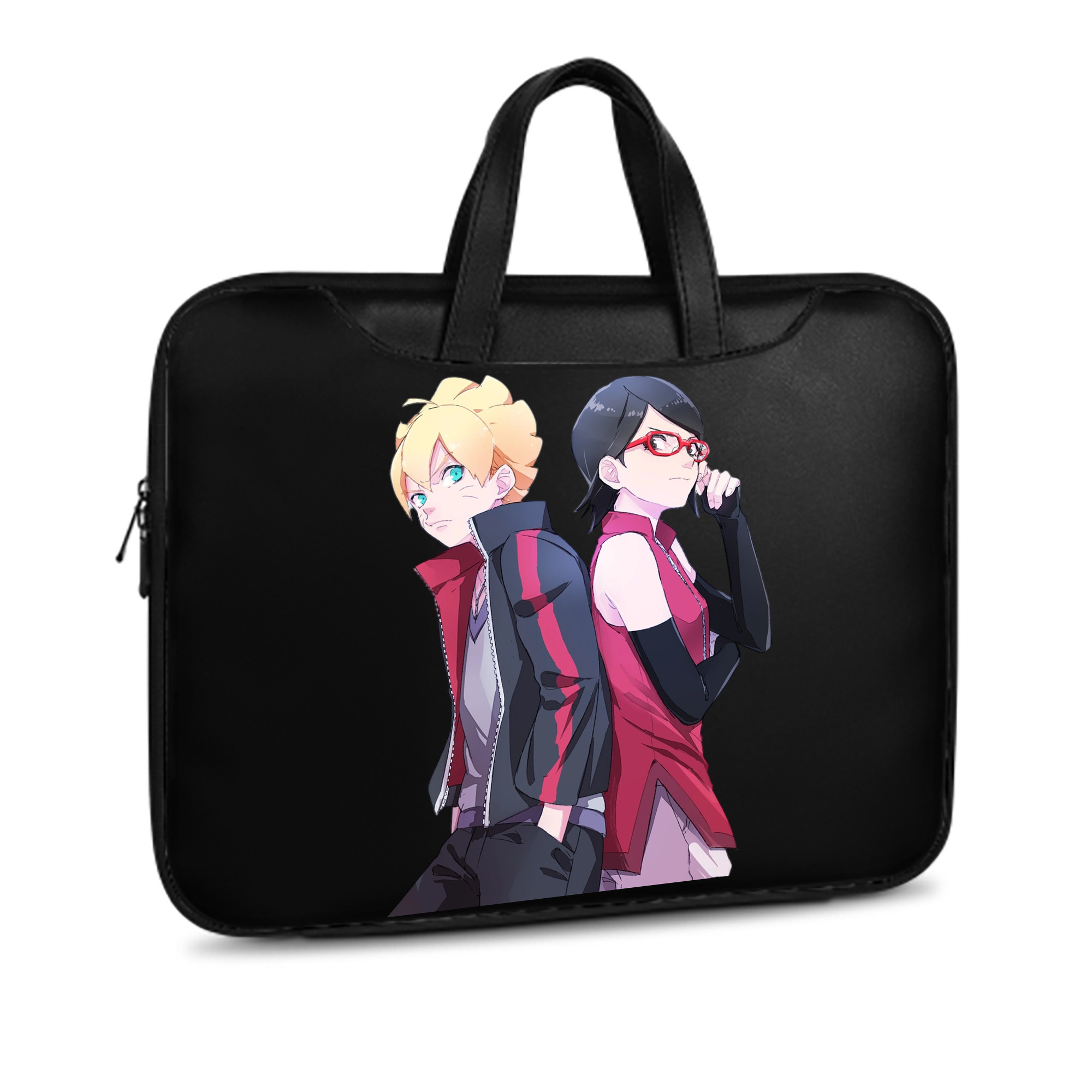 （画像用） NARUTO -ナルト- うちは サラダ Uchiha Sarada レザーラップトップバッグ　ノートパソコンケース