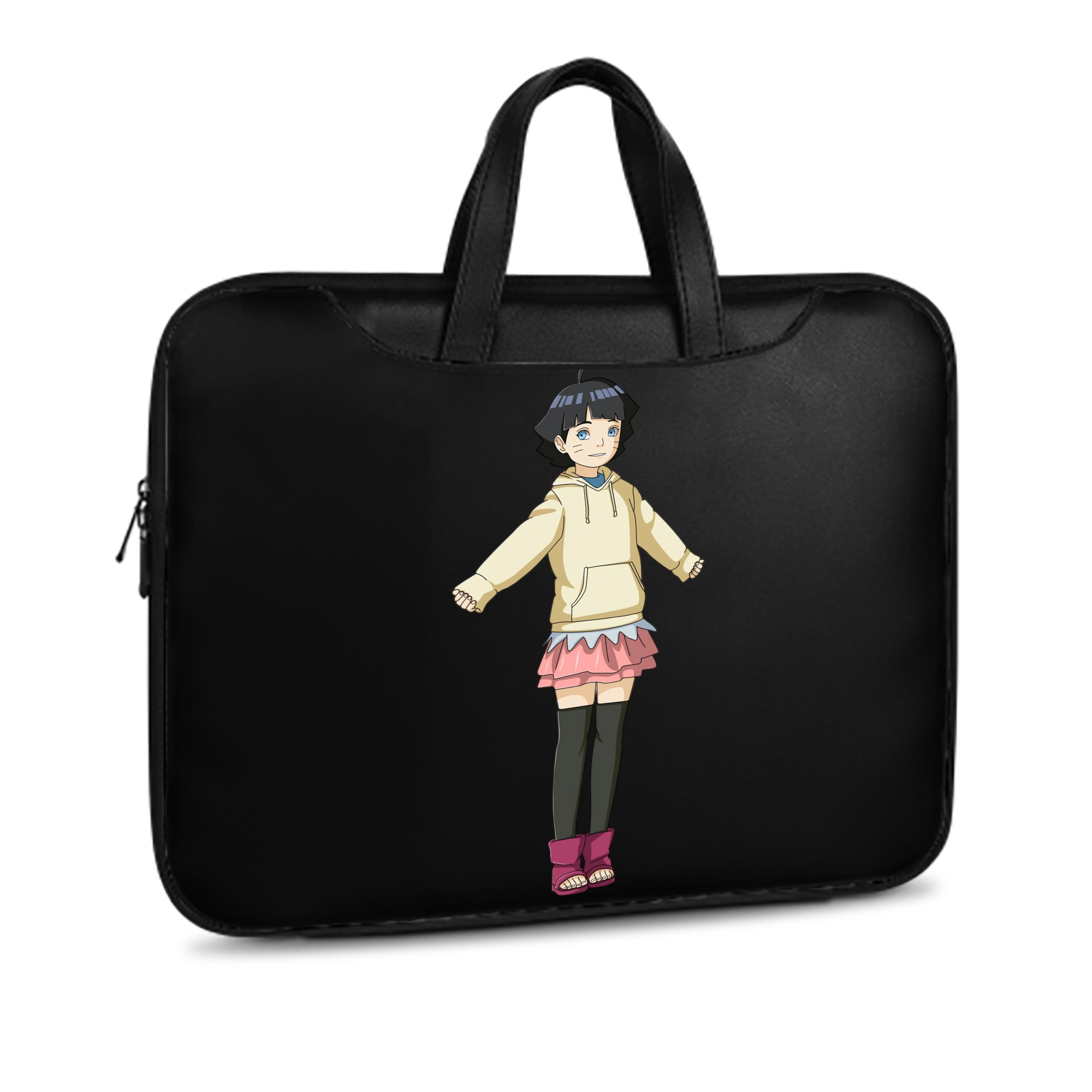 （画像用） NARUTO -ナルト- うずまき ヒマワリ Uzumaki Himawari レザーラップトップバッグ　ノートパソコンケース