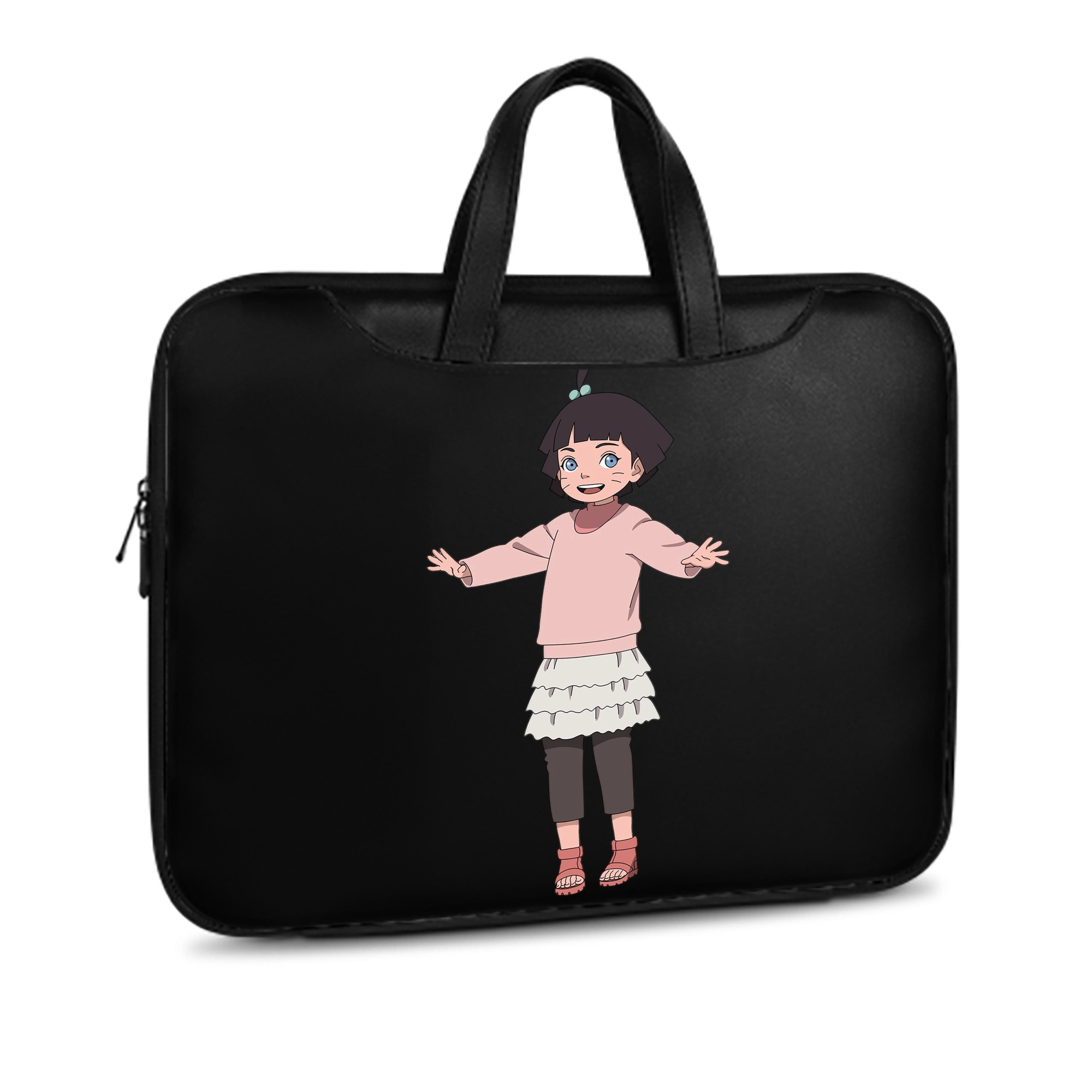 （画像用） NARUTO -ナルト- うずまき ヒマワリ Uzumaki Himawari レザーラップトップバッグ　ノートパソコンケース