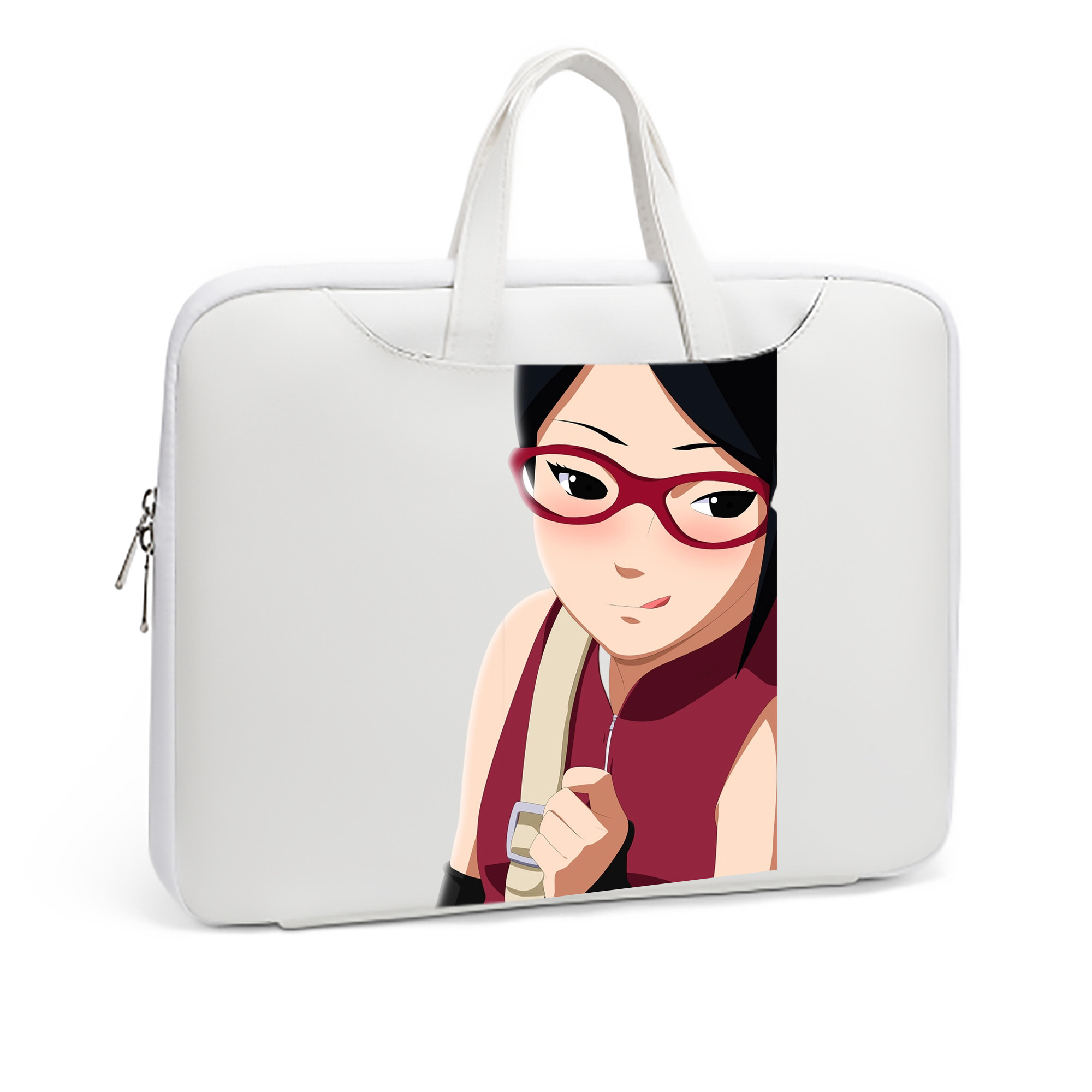 （画像用） NARUTO -ナルト- うちは サラダ Uchiha Sarada レザーラップトップバッグ　ノートパソコンケース