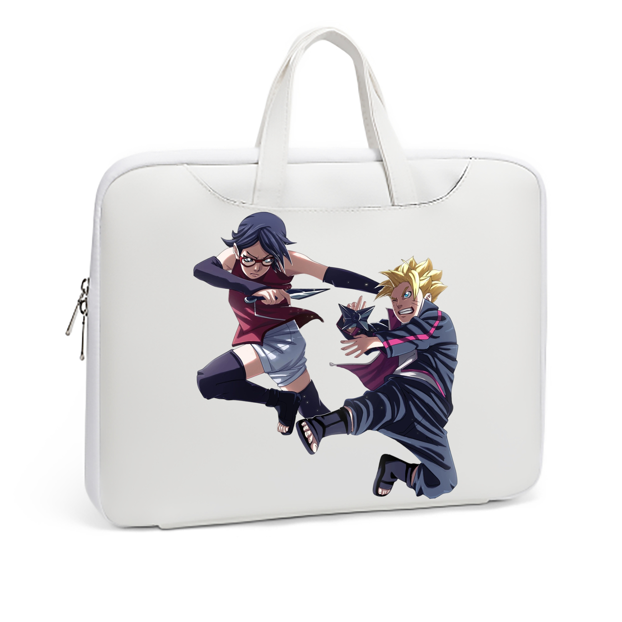 （画像用） NARUTO -ナルト- うちは サラダ Uchiha Sarada レザーラップトップバッグ　ノートパソコンケース