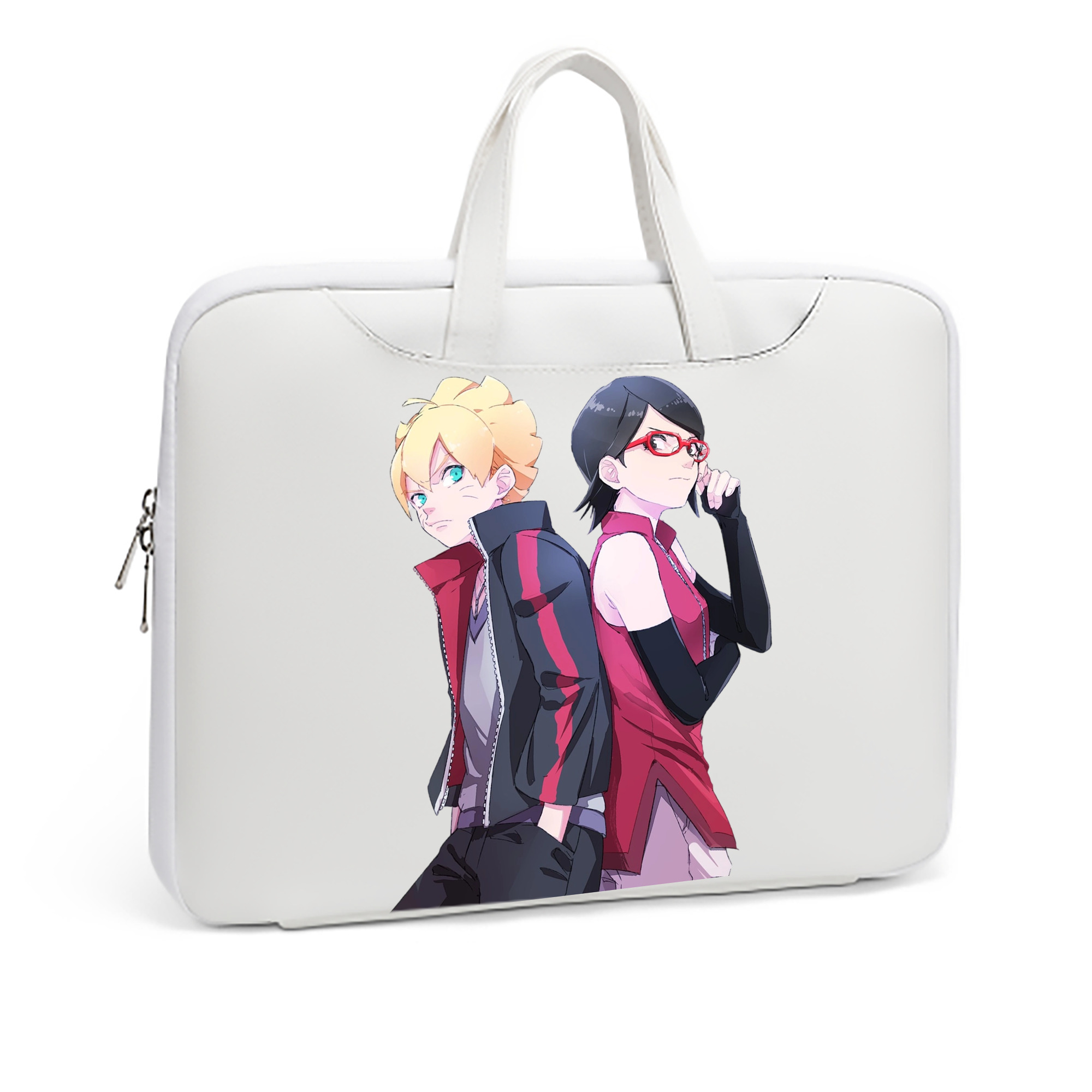 （画像用） NARUTO -ナルト- うちは サラダ Uchiha Sarada レザーラップトップバッグ　ノートパソコンケース