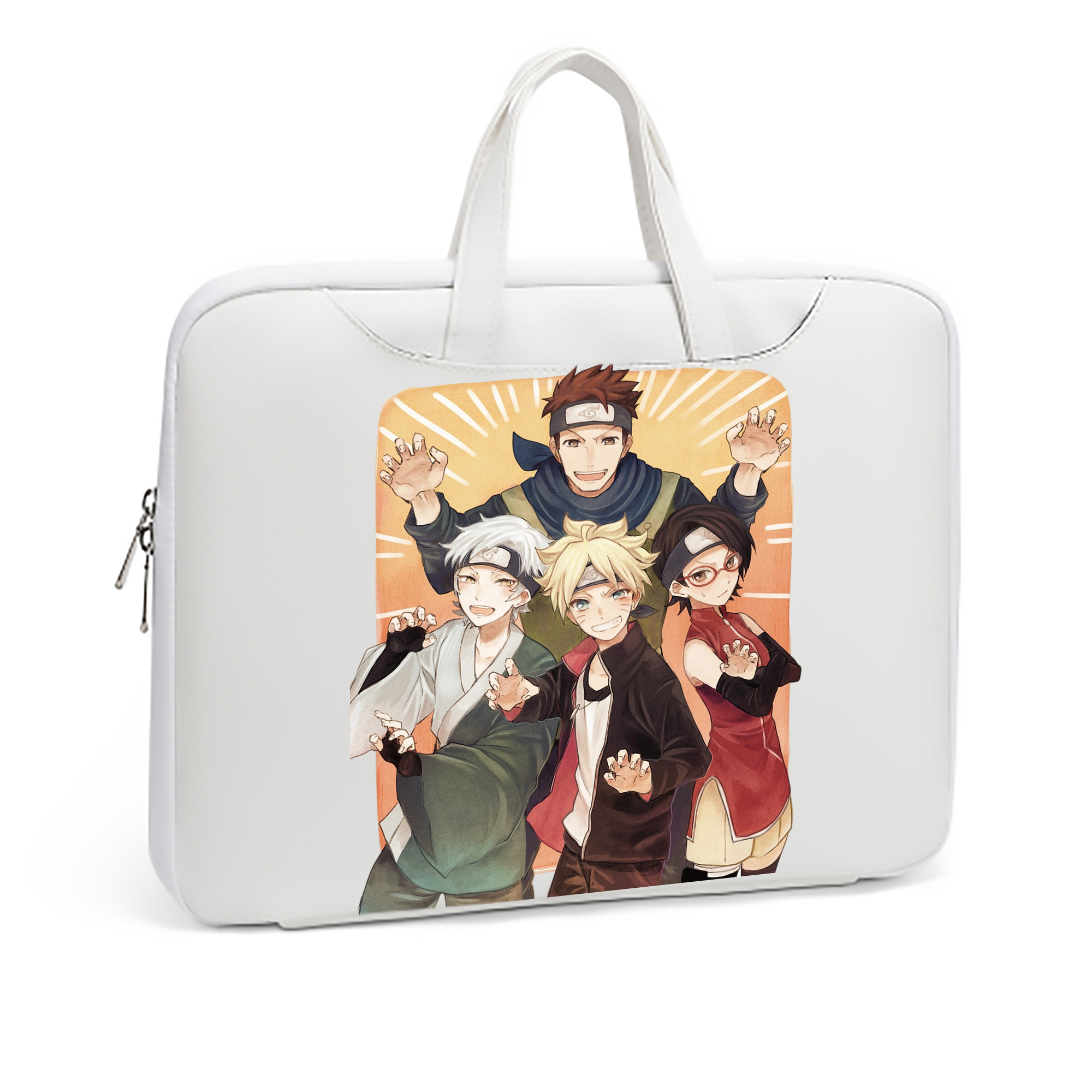 （画像用） NARUTO -ナルト- うちは サラダ Uchiha Sarada レザーラップトップバッグ　ノートパソコンケース