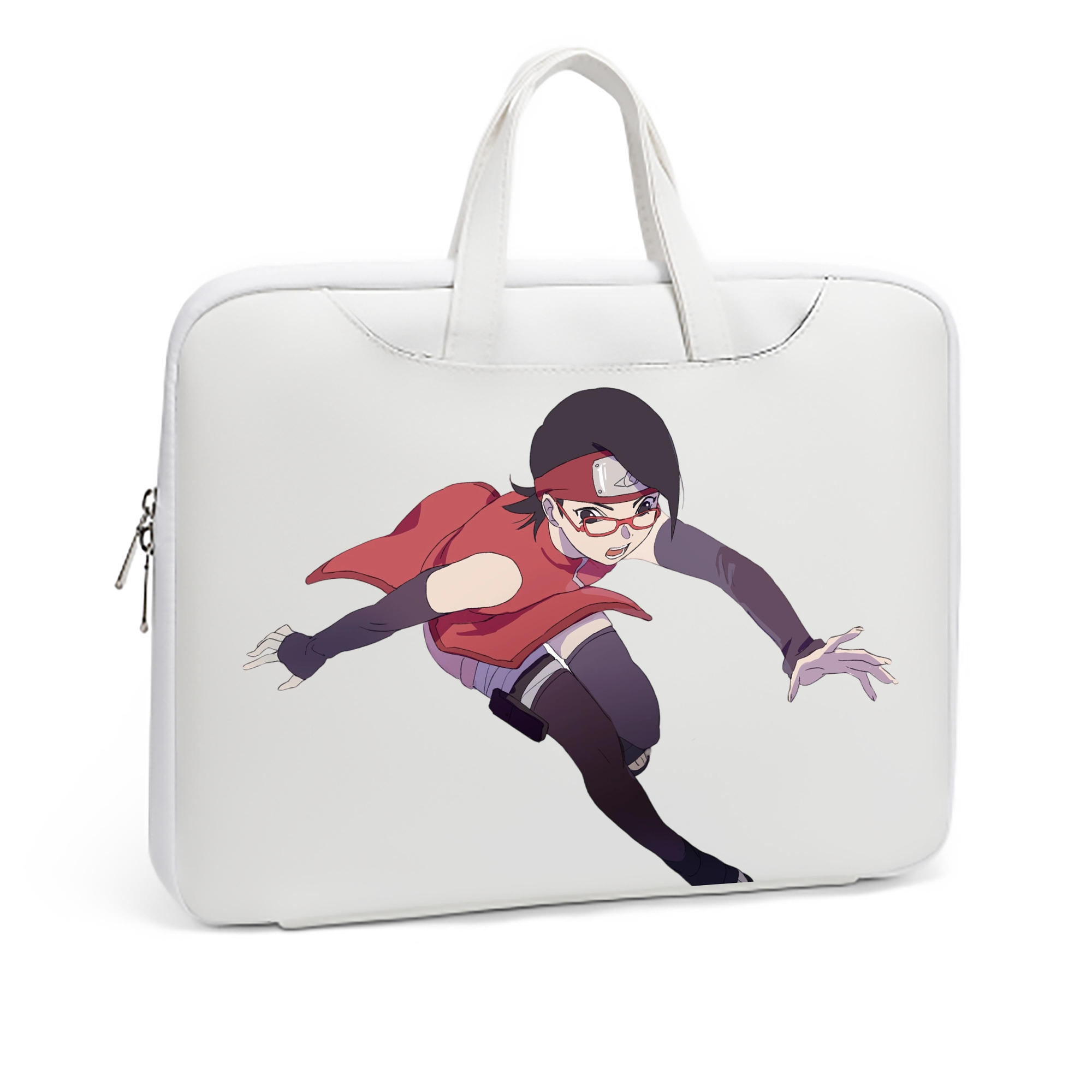 （画像用） NARUTO -ナルト- うちは サラダ Uchiha Sarada レザーラップトップバッグ　ノートパソコンケース