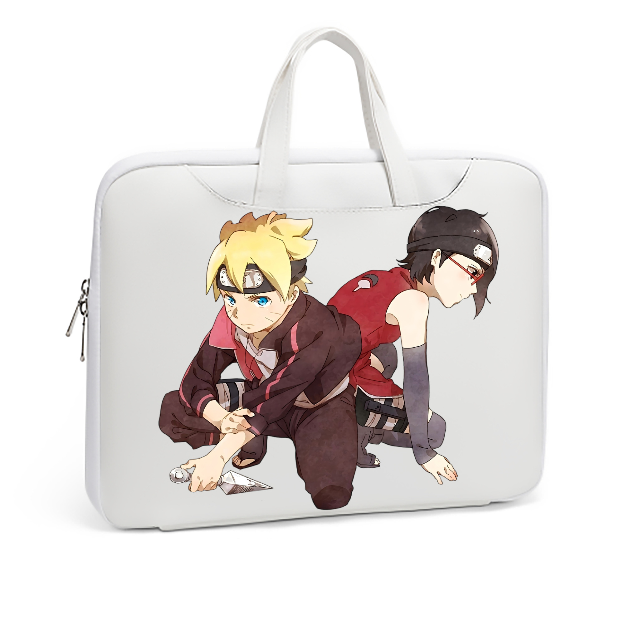（画像用） NARUTO -ナルト- うちは サラダ Uchiha Sarada レザーラップトップバッグ　ノートパソコンケース