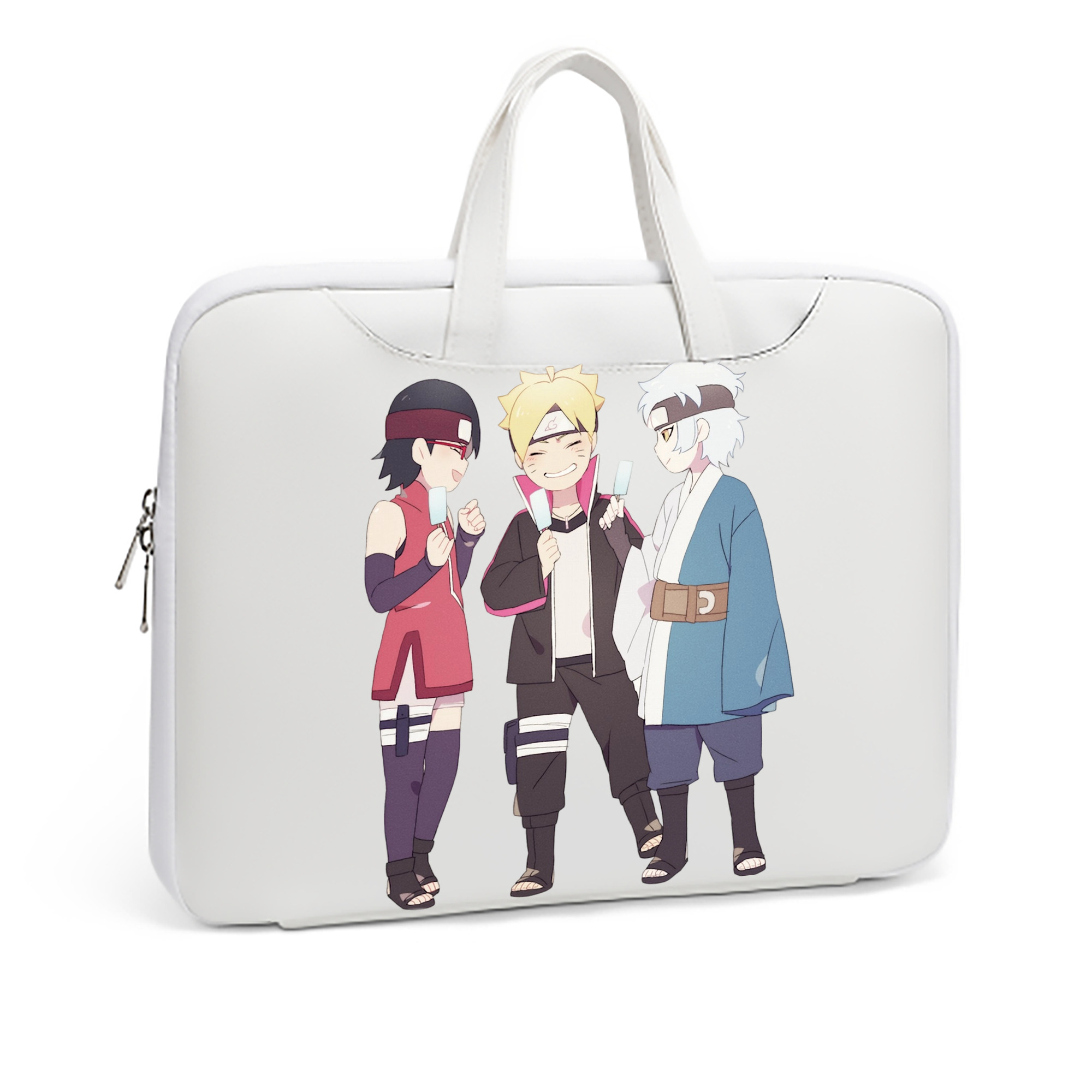 （画像用） NARUTO -ナルト- うちは サラダ Uchiha Sarada レザーラップトップバッグ　ノートパソコンケース