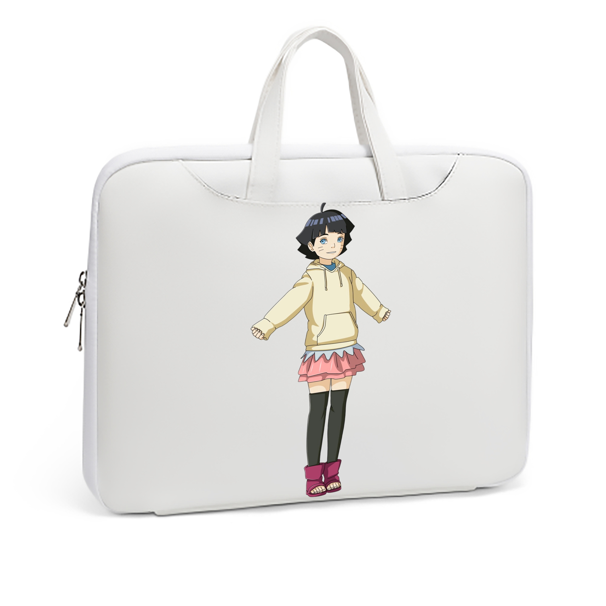 （画像用） NARUTO -ナルト- うずまき ヒマワリ Uzumaki Himawari レザーラップトップバッグ　ノートパソコンケース