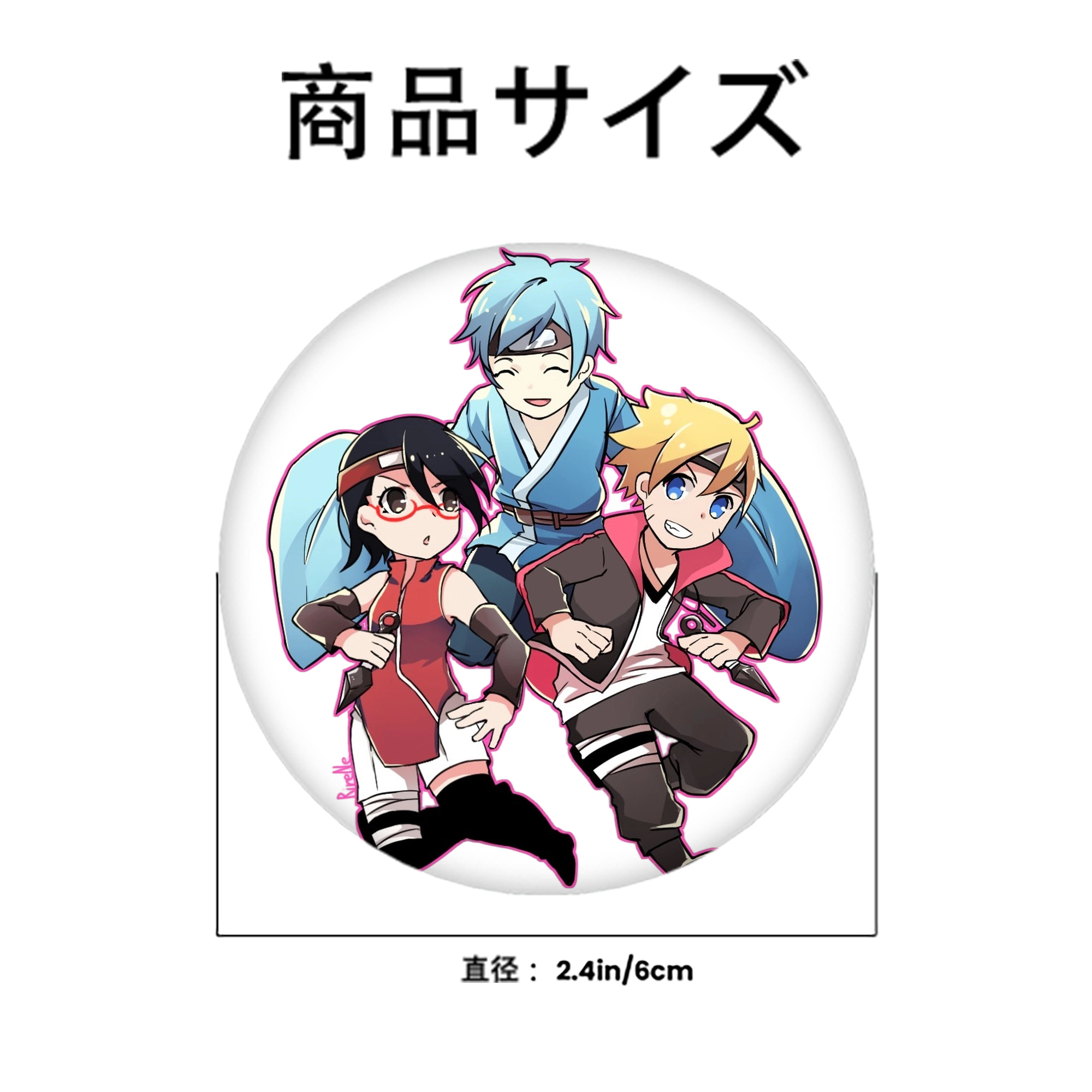 NARUTO -ナルト- うちは サラダ Uchiha Sarada 6cm 缶バッジ 複数セット