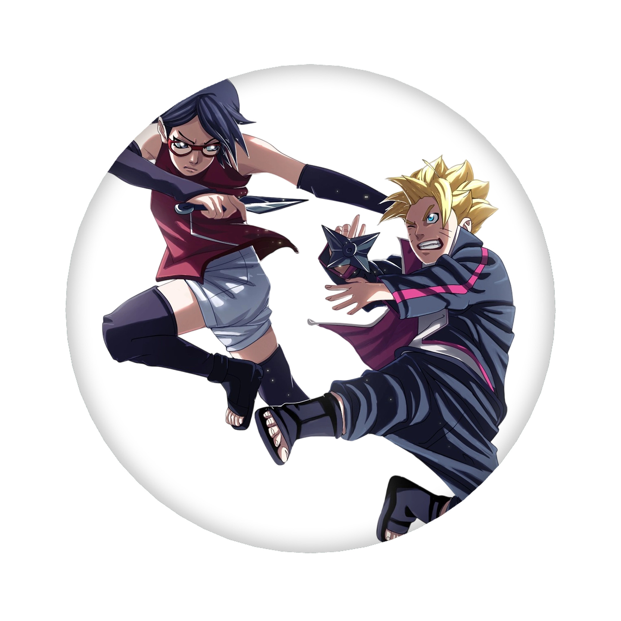 （画像用） NARUTO -ナルト- うちは サラダ Uchiha Sarada 6cm 缶バッジ 複数セット