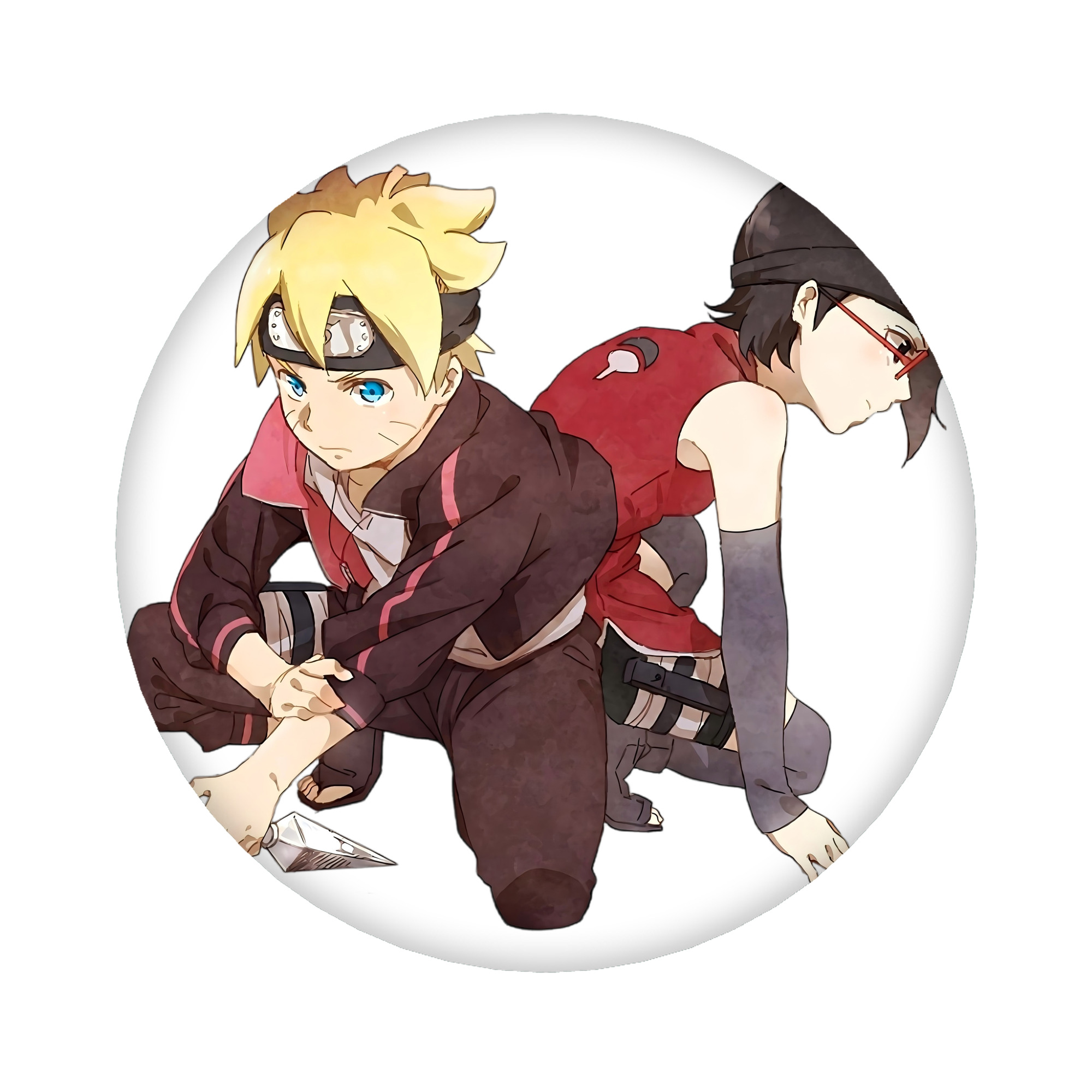 （画像用） NARUTO -ナルト- うちは サラダ Uchiha Sarada 6cm 缶バッジ 複数セット
