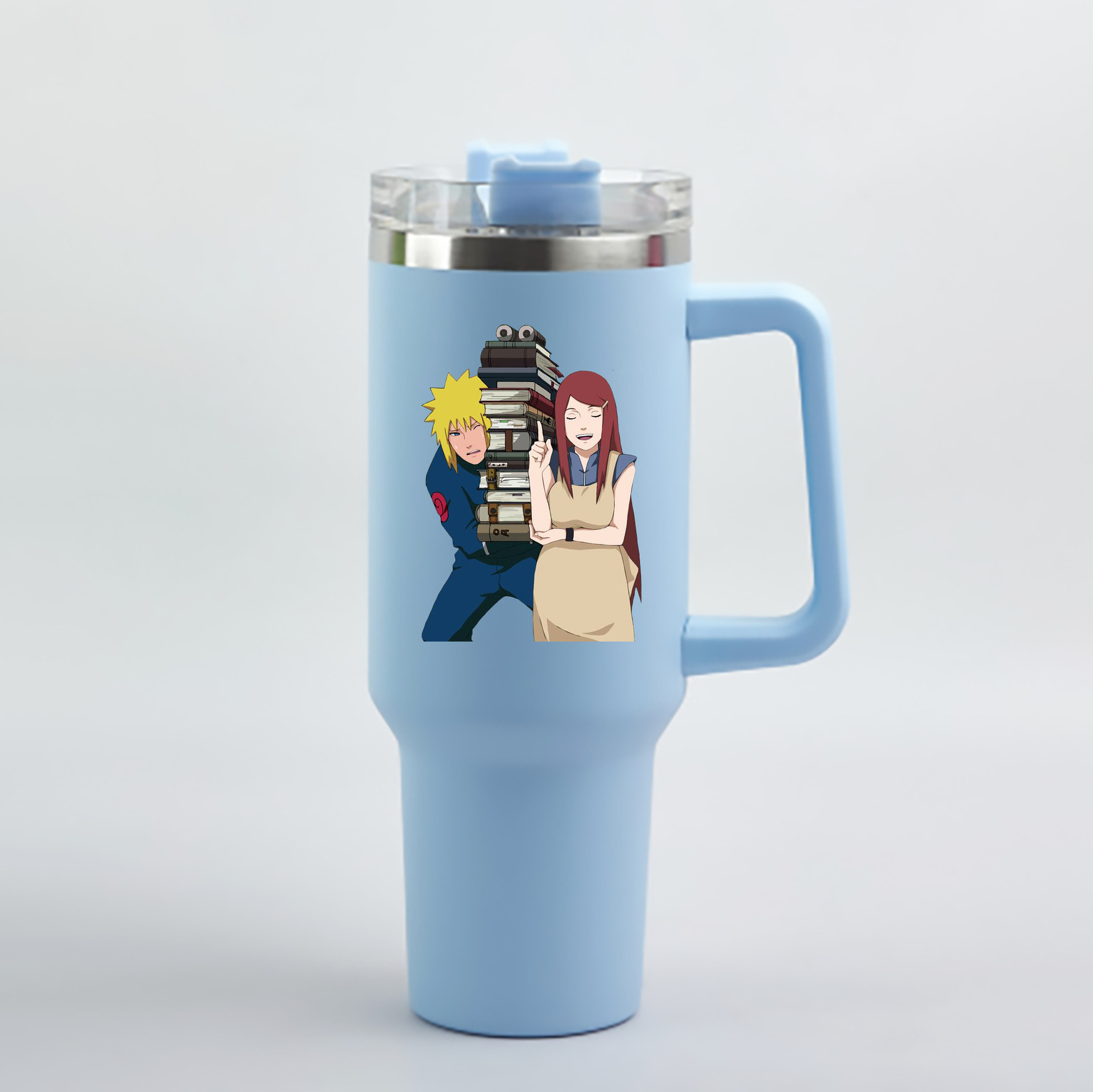 （画像用） NARUTO -ナルト- 波風 ミナト Namikaze Minato 1200mL車用タンブラー - クリスタルステッカー（プラスチックストロー付き）