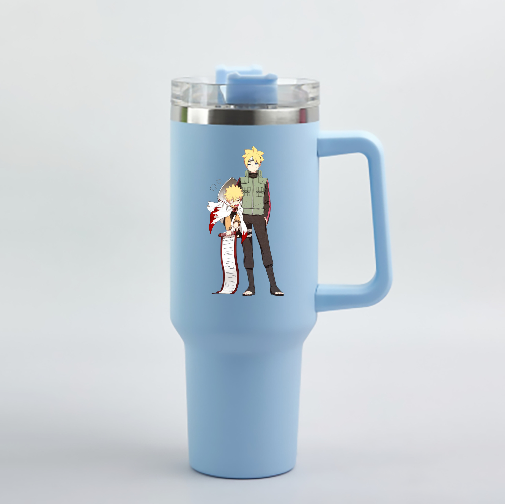 （画像用） NARUTO -ナルト- 波風 ミナト Namikaze Minato 1200mL車用タンブラー - クリスタルステッカー（プラスチックストロー付き）