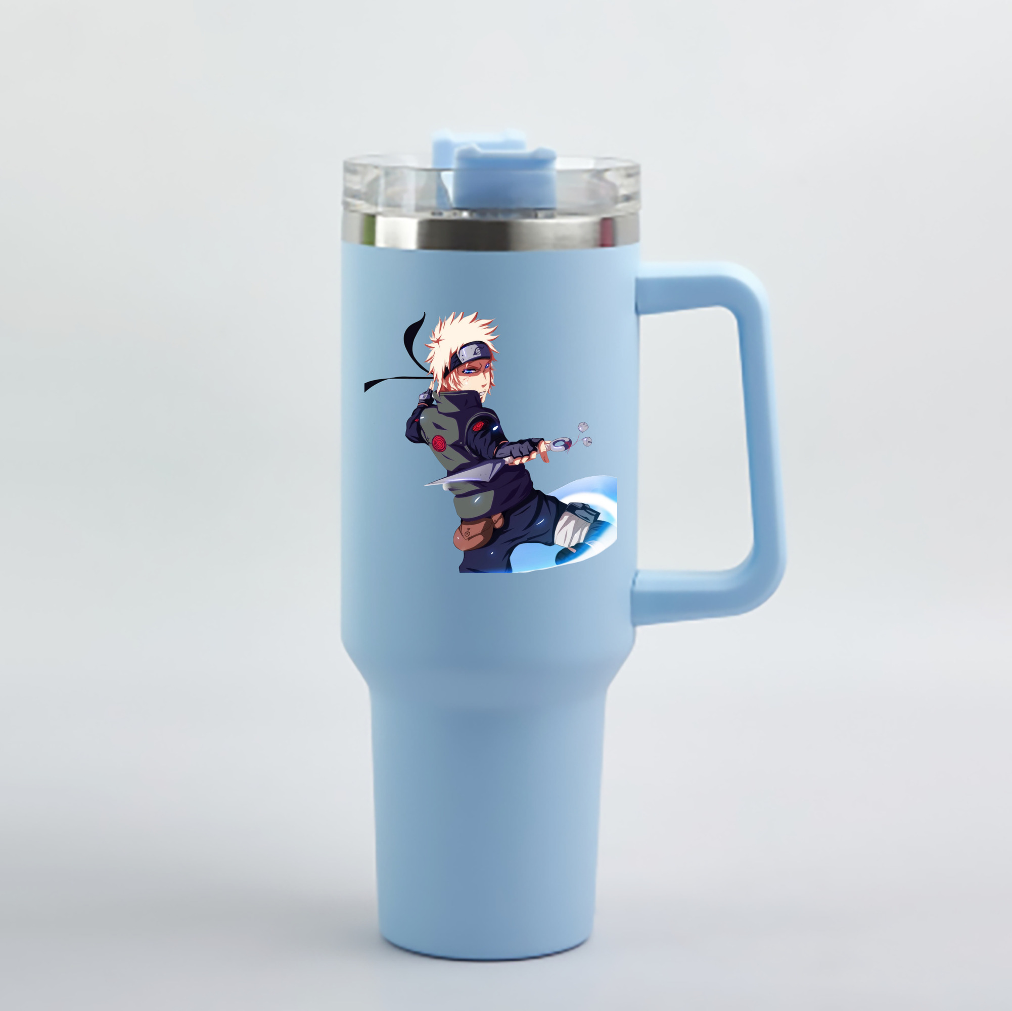 （画像用） NARUTO -ナルト- 波風 ミナト Namikaze Minato 1200mL車用タンブラー - クリスタルステッカー（プラスチックストロー付き）