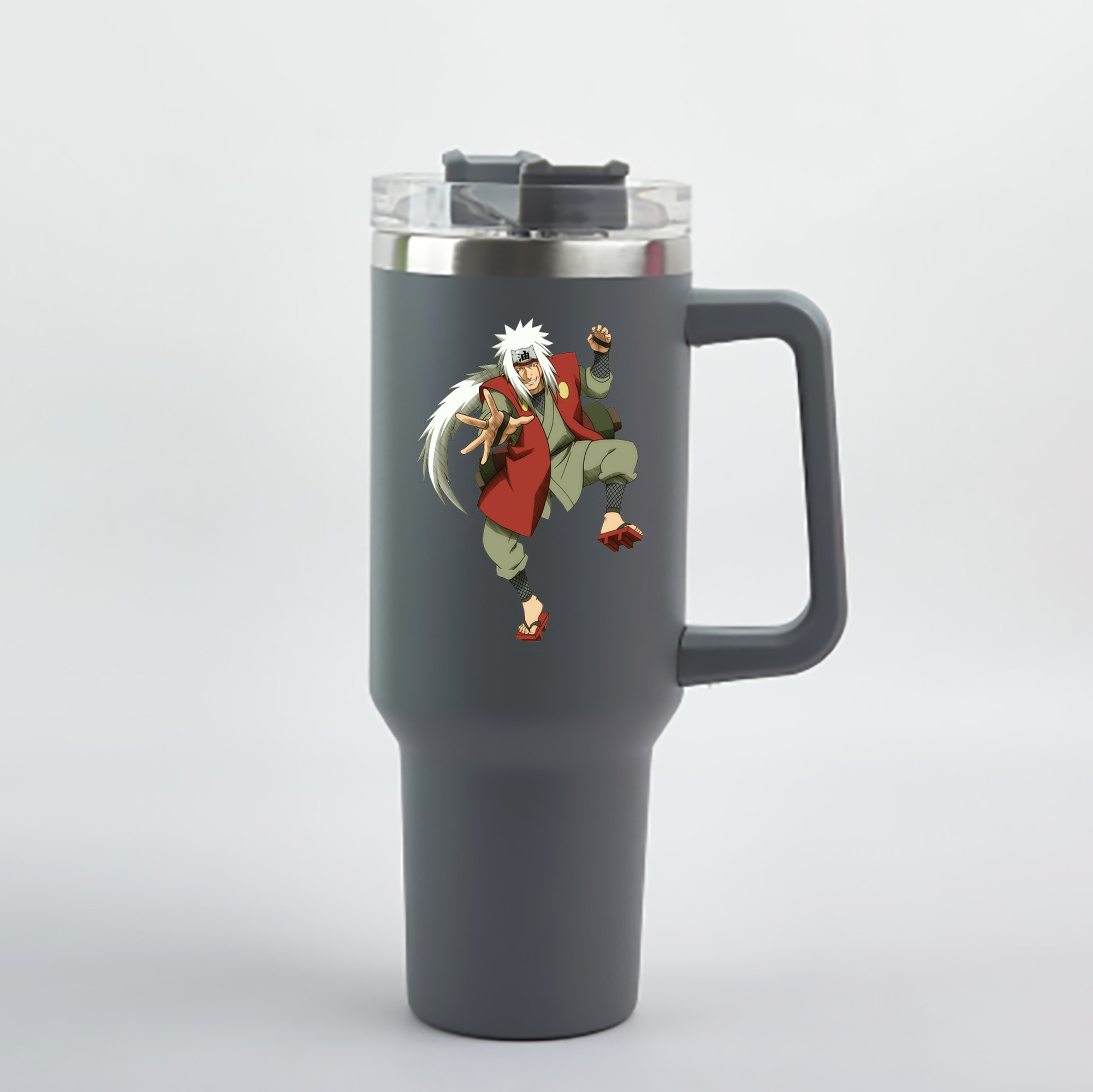 （画像用） NARUTO -ナルト- 自来也（じらいや） Jiraiya 1200mL車用タンブラー - クリスタルステッカー（プラスチックストロー付き）