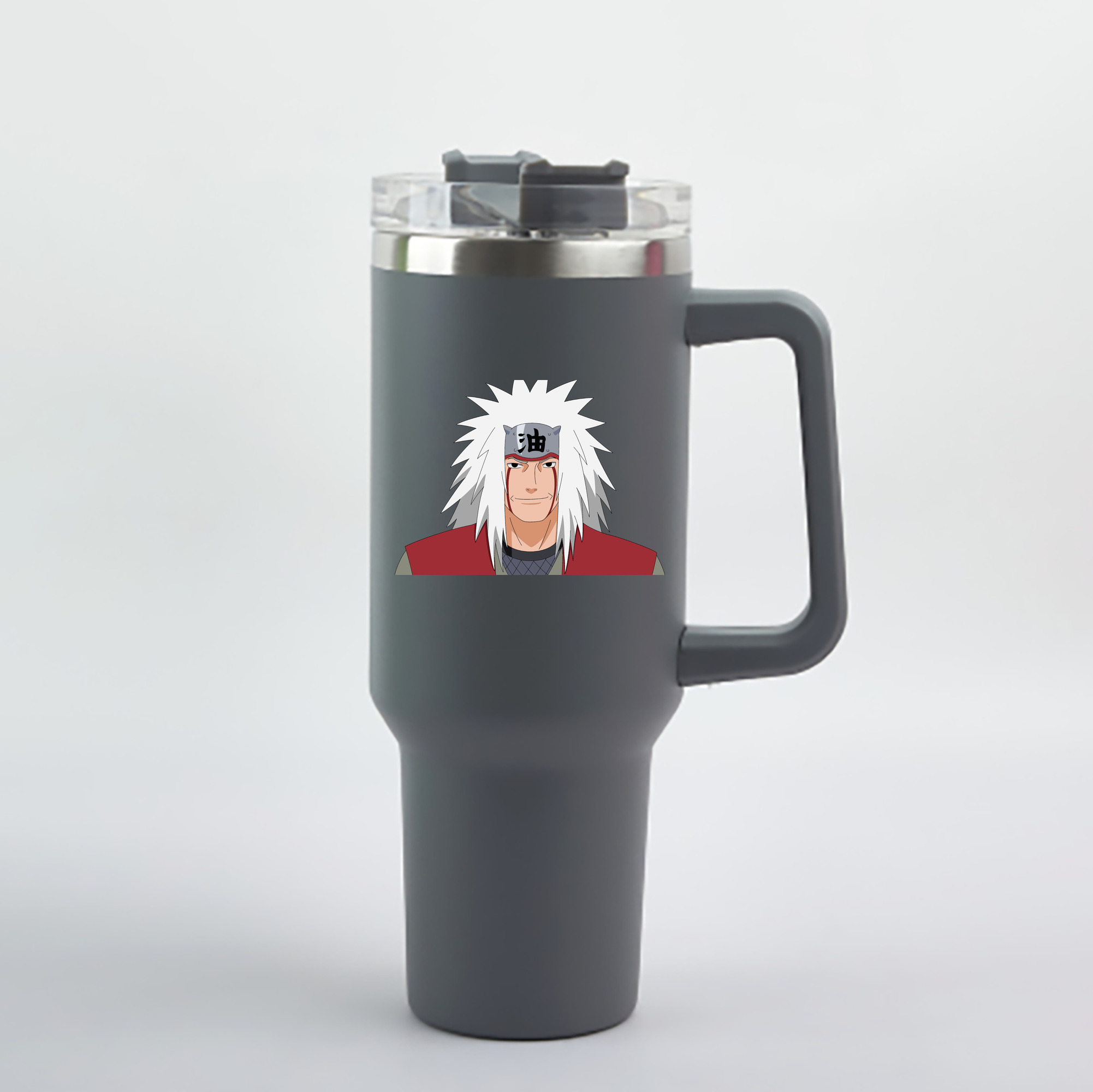 （画像用） NARUTO -ナルト- 自来也（じらいや） Jiraiya 1200mL車用タンブラー - クリスタルステッカー（プラスチックストロー付き）