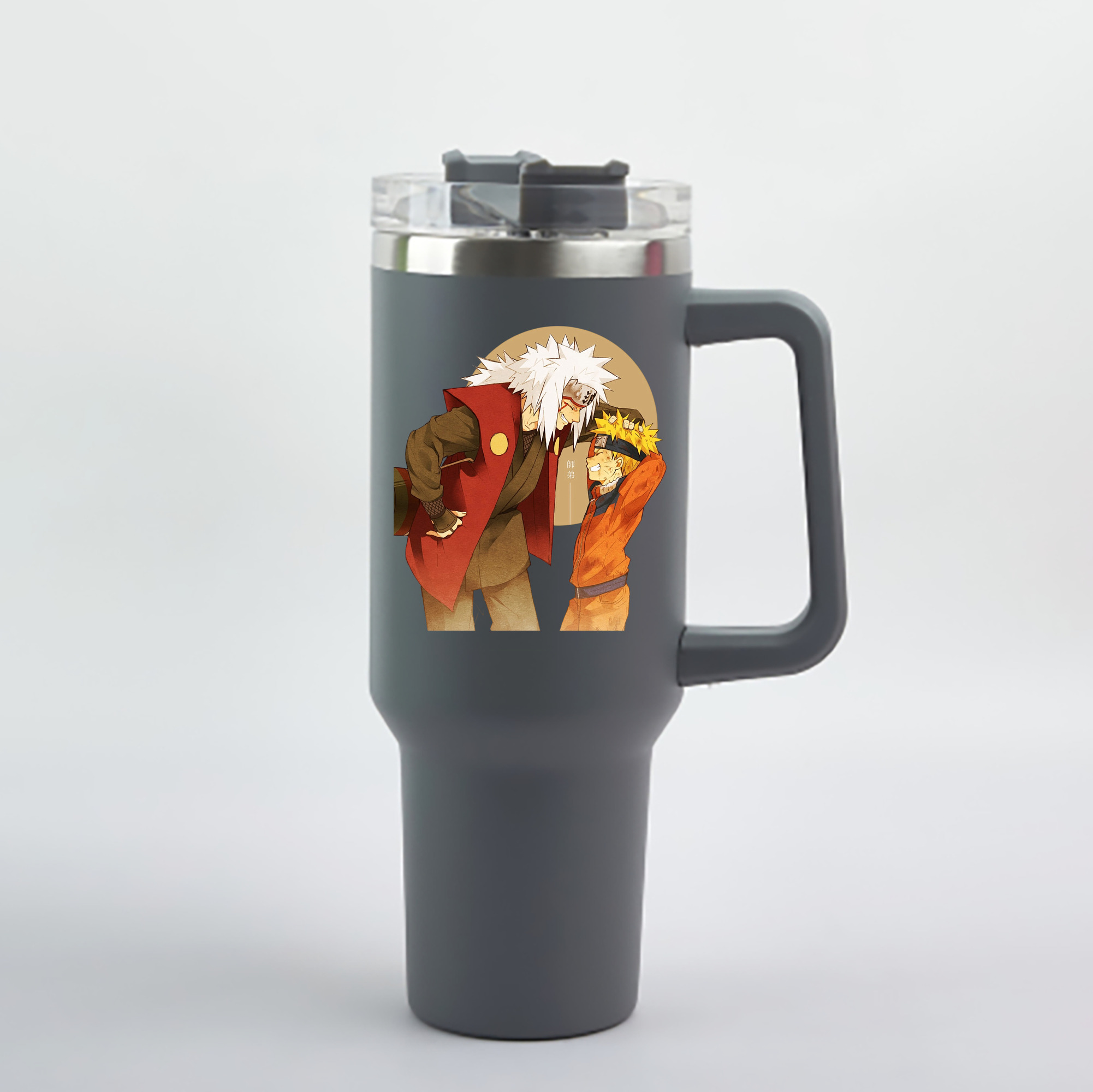 （画像用） NARUTO -ナルト- 自来也（じらいや） Jiraiya 1200mL車用タンブラー - クリスタルステッカー（プラスチックストロー付き）