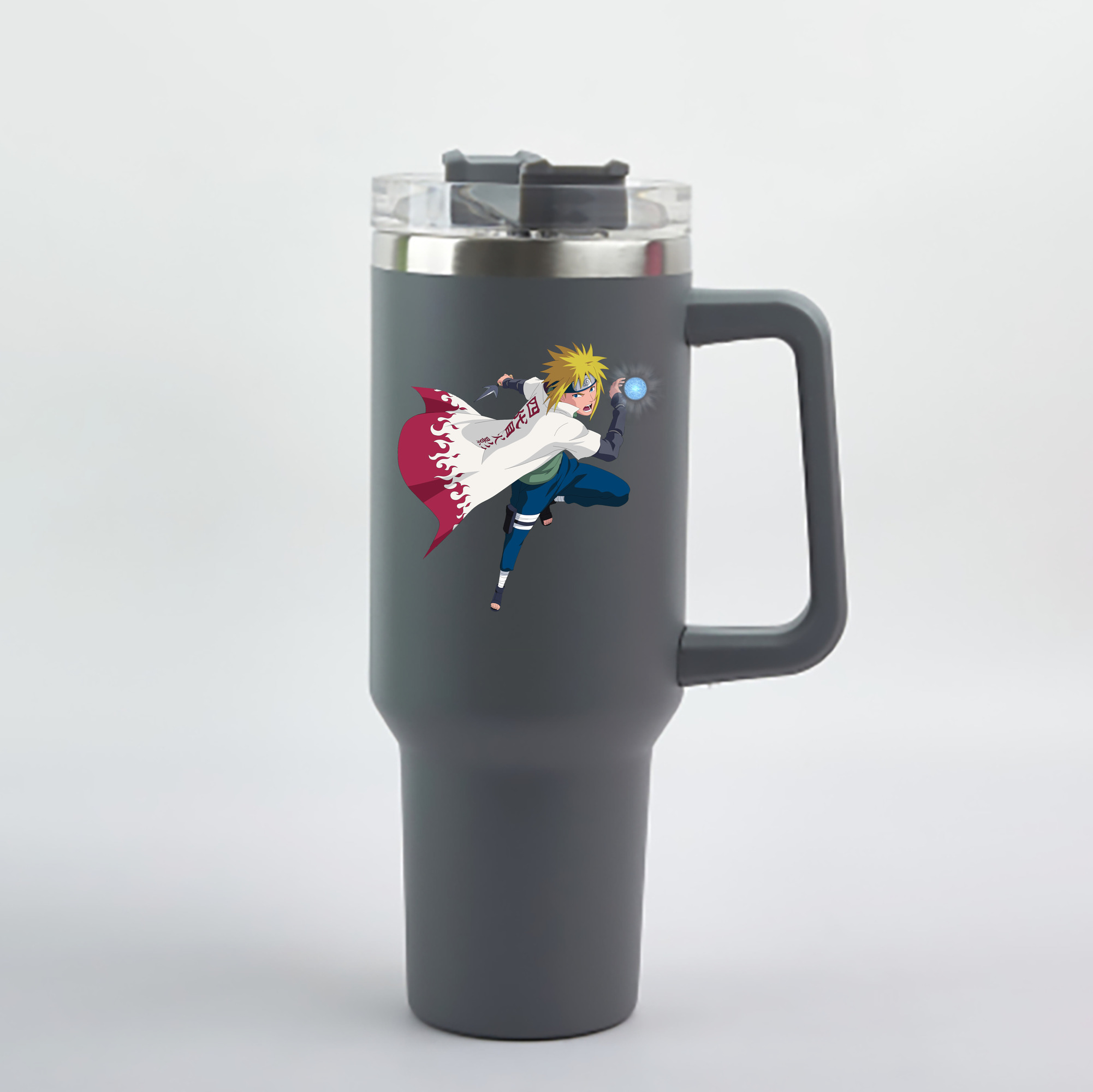 （画像用） NARUTO -ナルト- 波風 ミナト Namikaze Minato 1200mL車用タンブラー - クリスタルステッカー（プラスチックストロー付き）