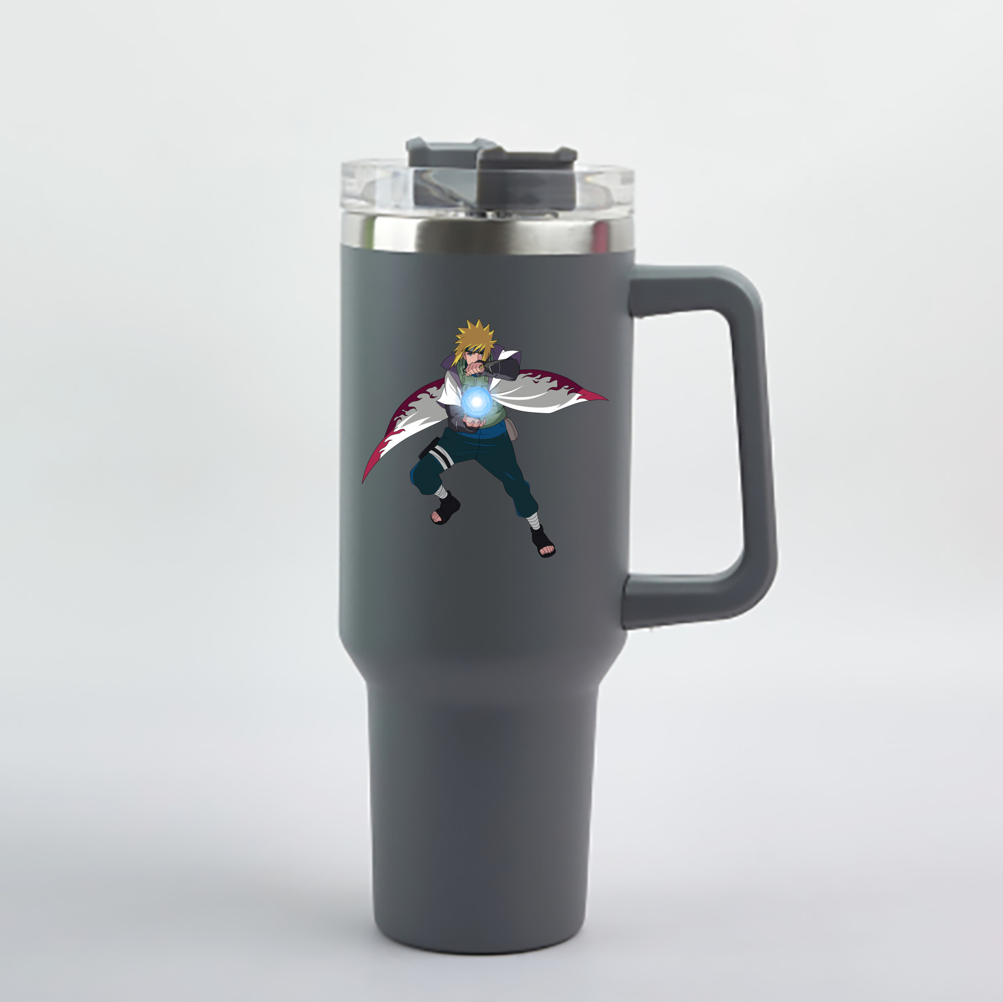 （画像用） NARUTO -ナルト- 波風 ミナト Namikaze Minato 1200mL車用タンブラー - クリスタルステッカー（プラスチックストロー付き）