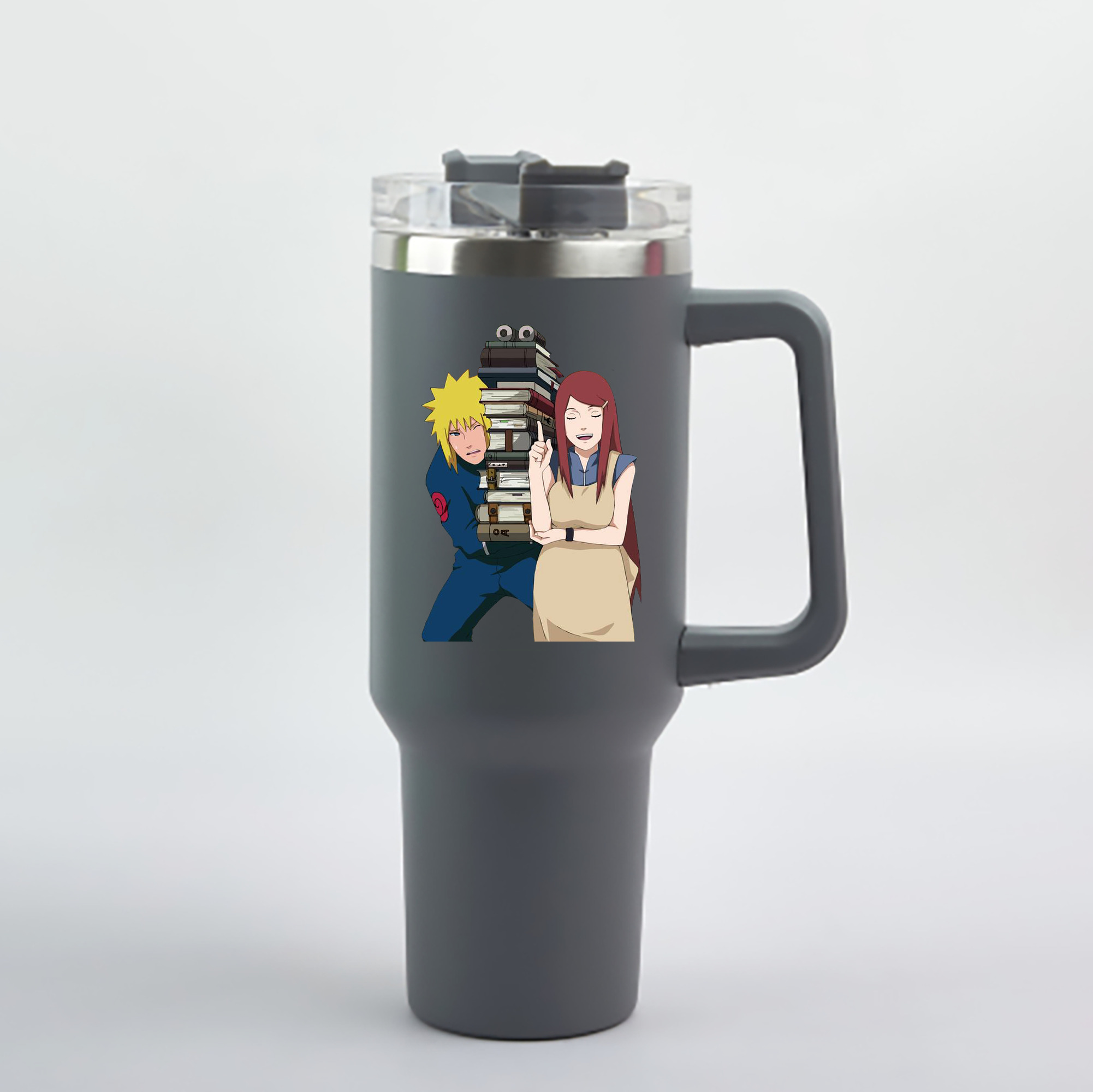 （画像用） NARUTO -ナルト- 波風 ミナト Namikaze Minato 1200mL車用タンブラー - クリスタルステッカー（プラスチックストロー付き）