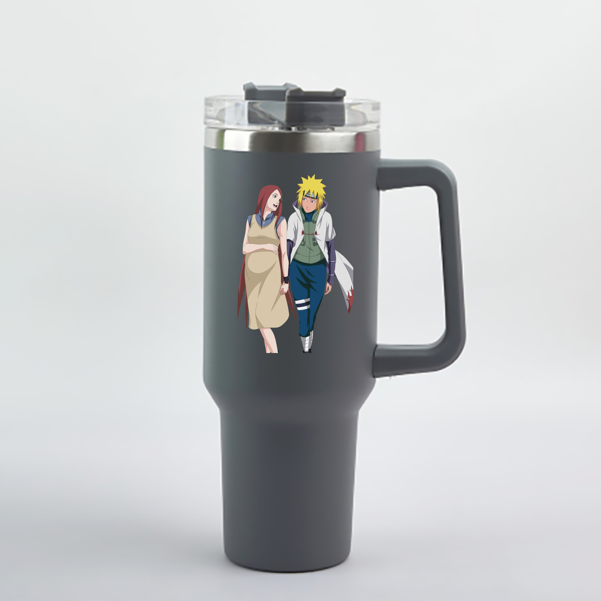 （画像用） NARUTO -ナルト- 波風 ミナト Namikaze Minato 1200mL車用タンブラー - クリスタルステッカー（プラスチックストロー付き）