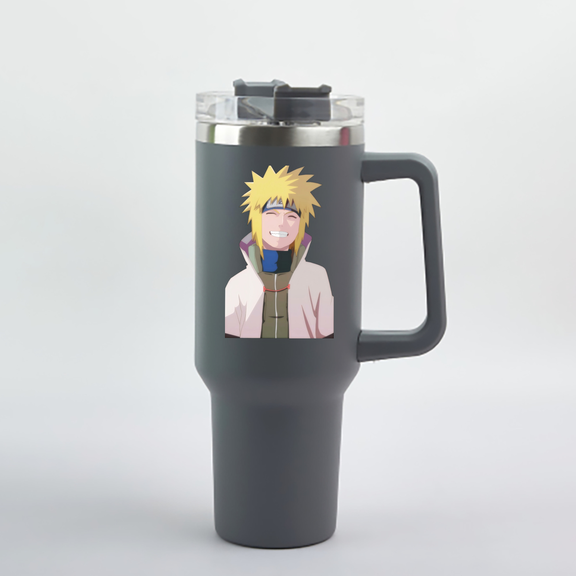 （画像用） NARUTO -ナルト- 波風 ミナト Namikaze Minato 1200mL車用タンブラー - クリスタルステッカー（プラスチックストロー付き）