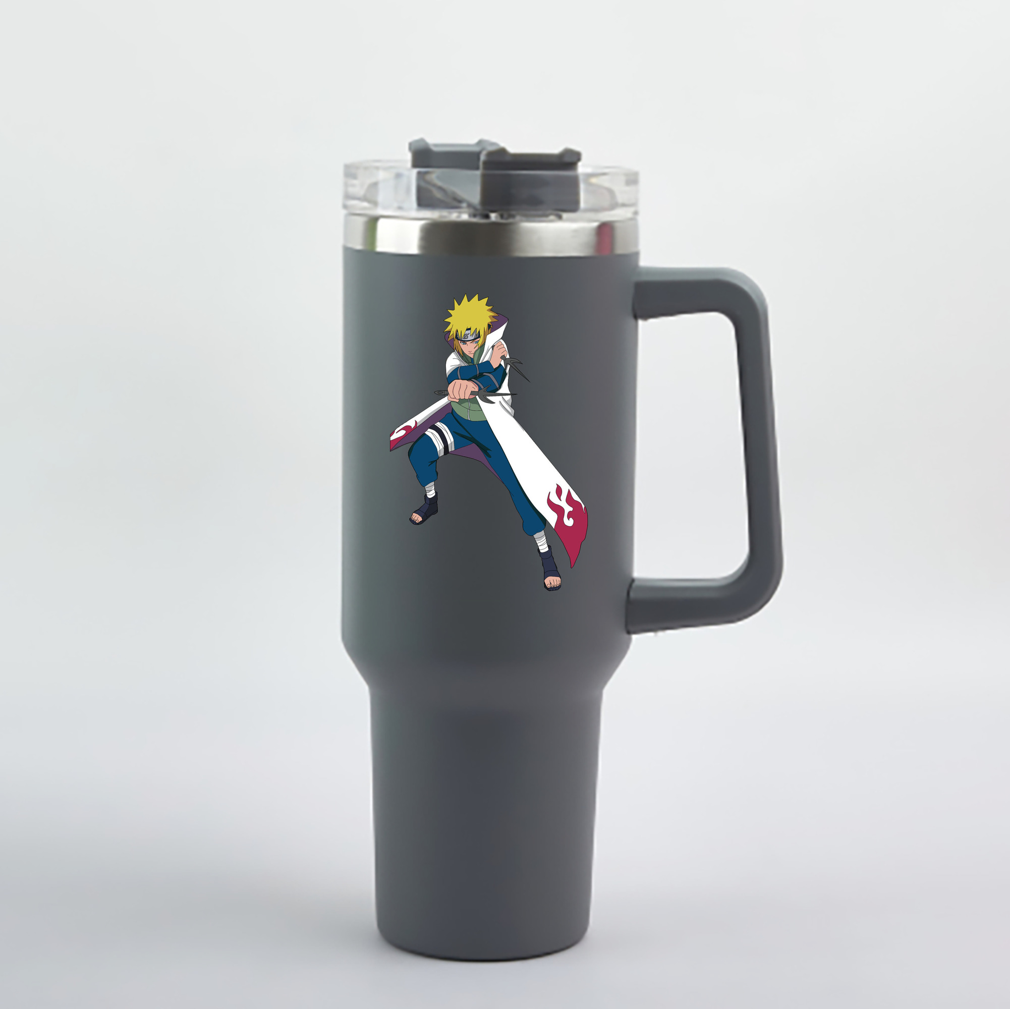 （画像用） NARUTO -ナルト- 波風 ミナト Namikaze Minato 1200mL車用タンブラー - クリスタルステッカー（プラスチックストロー付き）