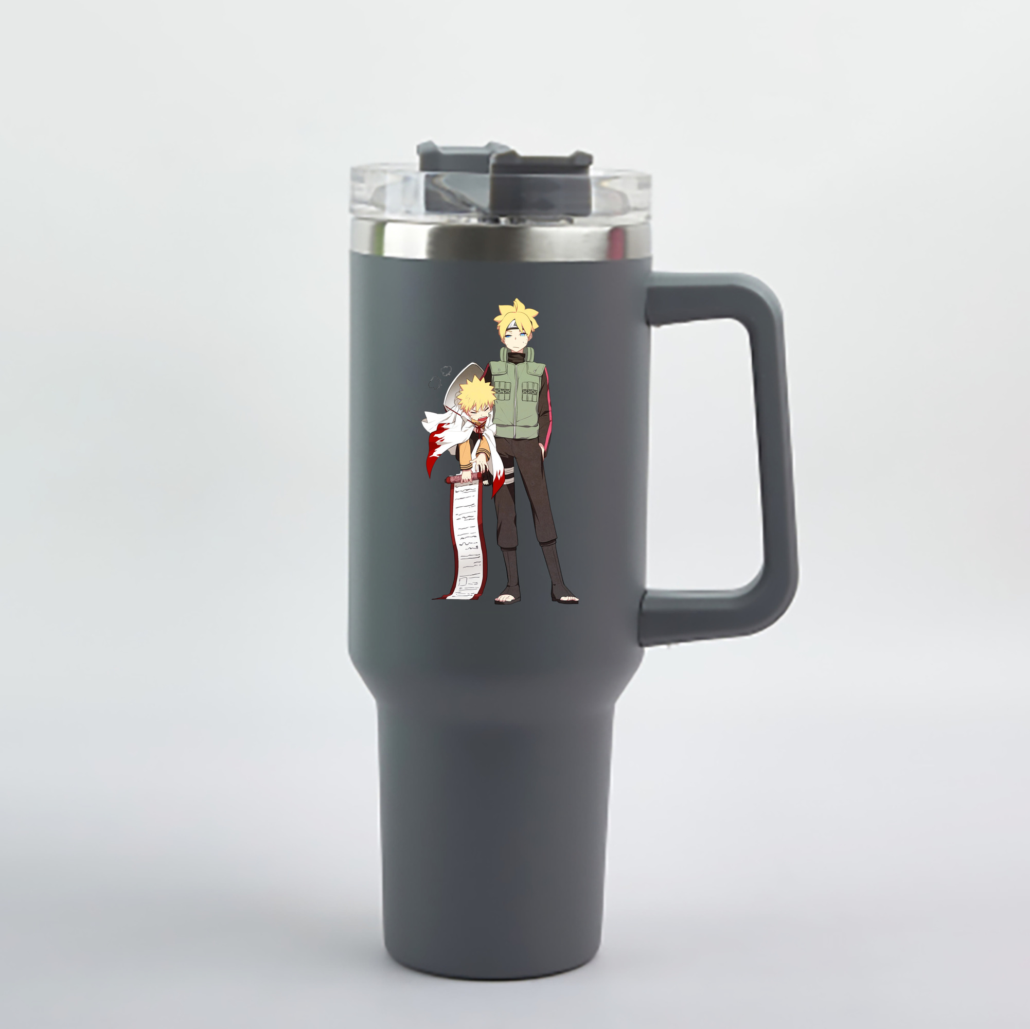 （画像用） NARUTO -ナルト- 波風 ミナト Namikaze Minato 1200mL車用タンブラー - クリスタルステッカー（プラスチックストロー付き）