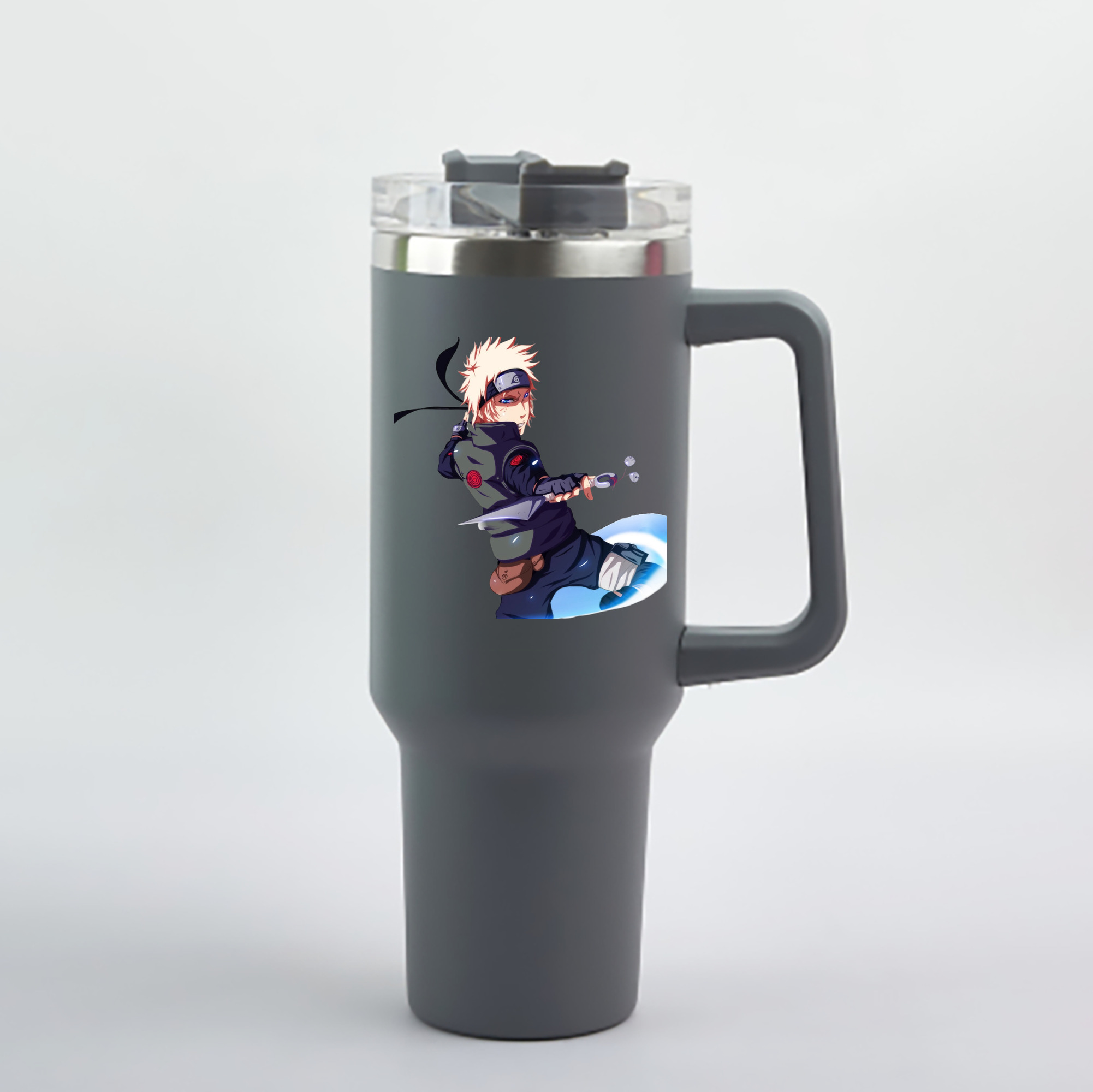 （画像用） NARUTO -ナルト- 波風 ミナト Namikaze Minato 1200mL車用タンブラー - クリスタルステッカー（プラスチックストロー付き）