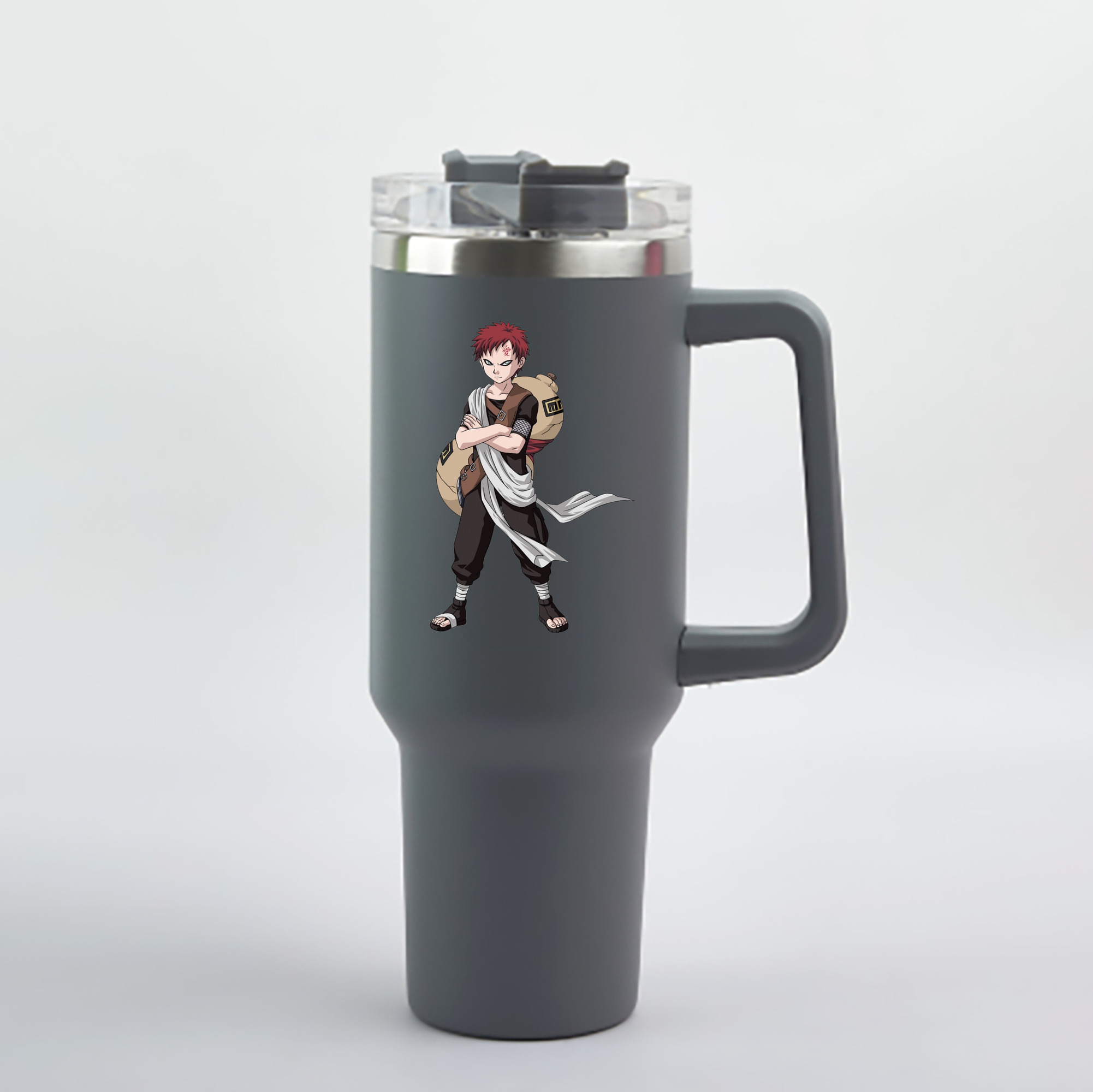 （画像用） NARUTO -ナルト- ガアラ Gaara 1200mL車用タンブラー - クリスタルステッカー（プラスチックストロー付き）