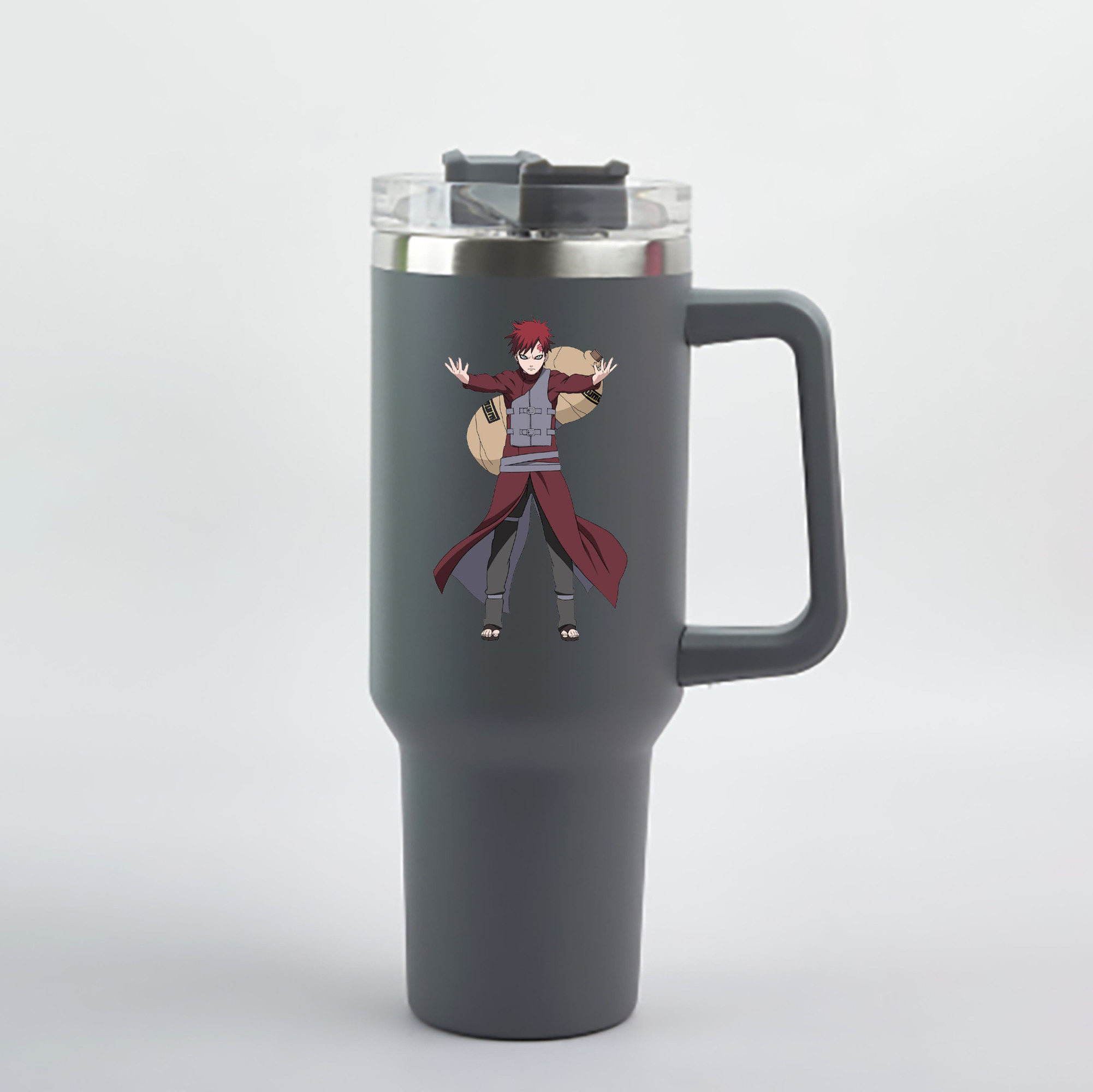（画像用） NARUTO -ナルト- ガアラ Gaara 1200mL車用タンブラー - クリスタルステッカー（プラスチックストロー付き）