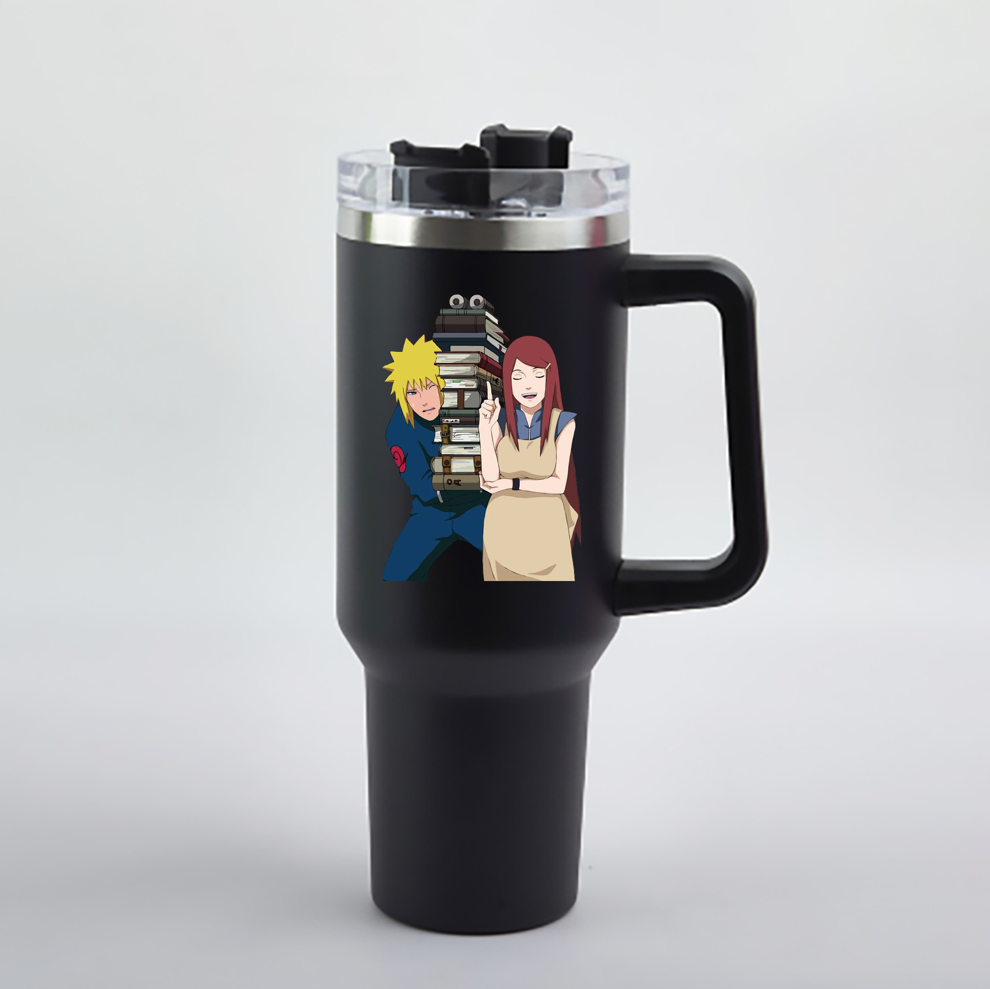 （画像用） NARUTO -ナルト- 波風 ミナト Namikaze Minato 1200mL車用タンブラー - クリスタルステッカー（プラスチックストロー付き）