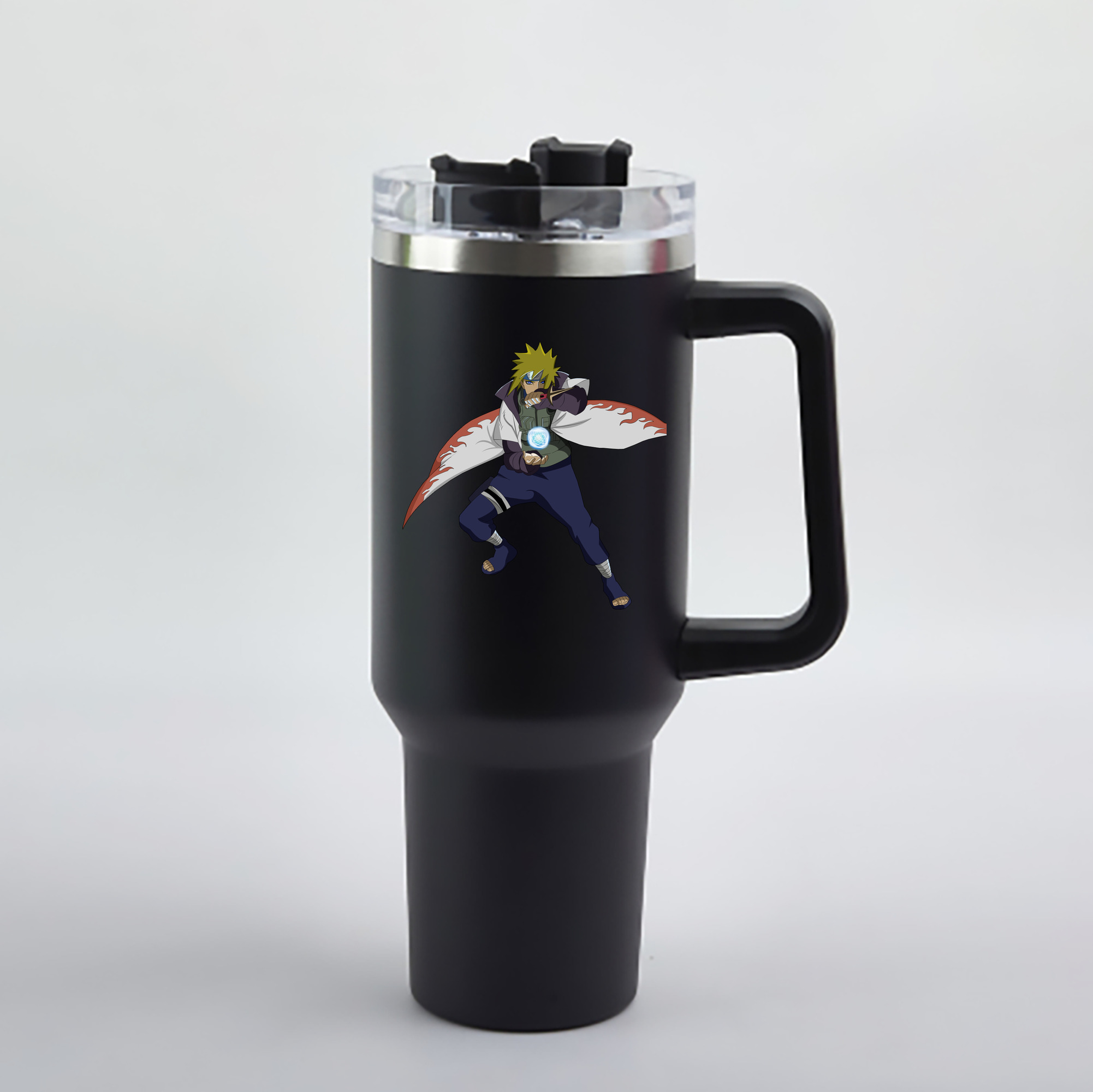 （画像用） NARUTO -ナルト- 波風 ミナト Namikaze Minato 1200mL車用タンブラー - クリスタルステッカー（プラスチックストロー付き）