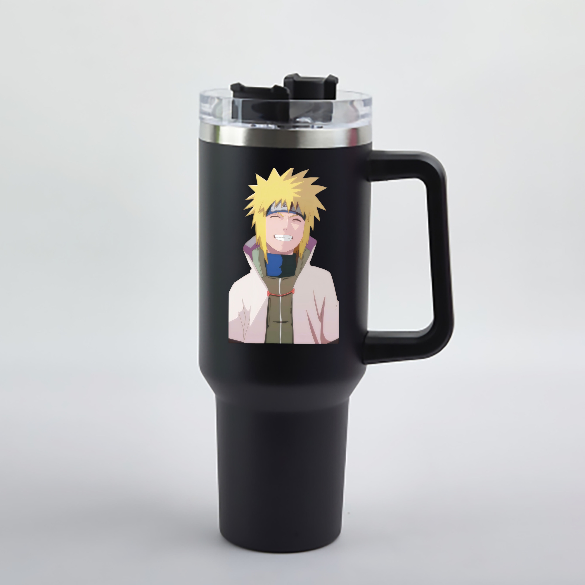 （画像用） NARUTO -ナルト- 波風 ミナト Namikaze Minato 1200mL車用タンブラー - クリスタルステッカー（プラスチックストロー付き）