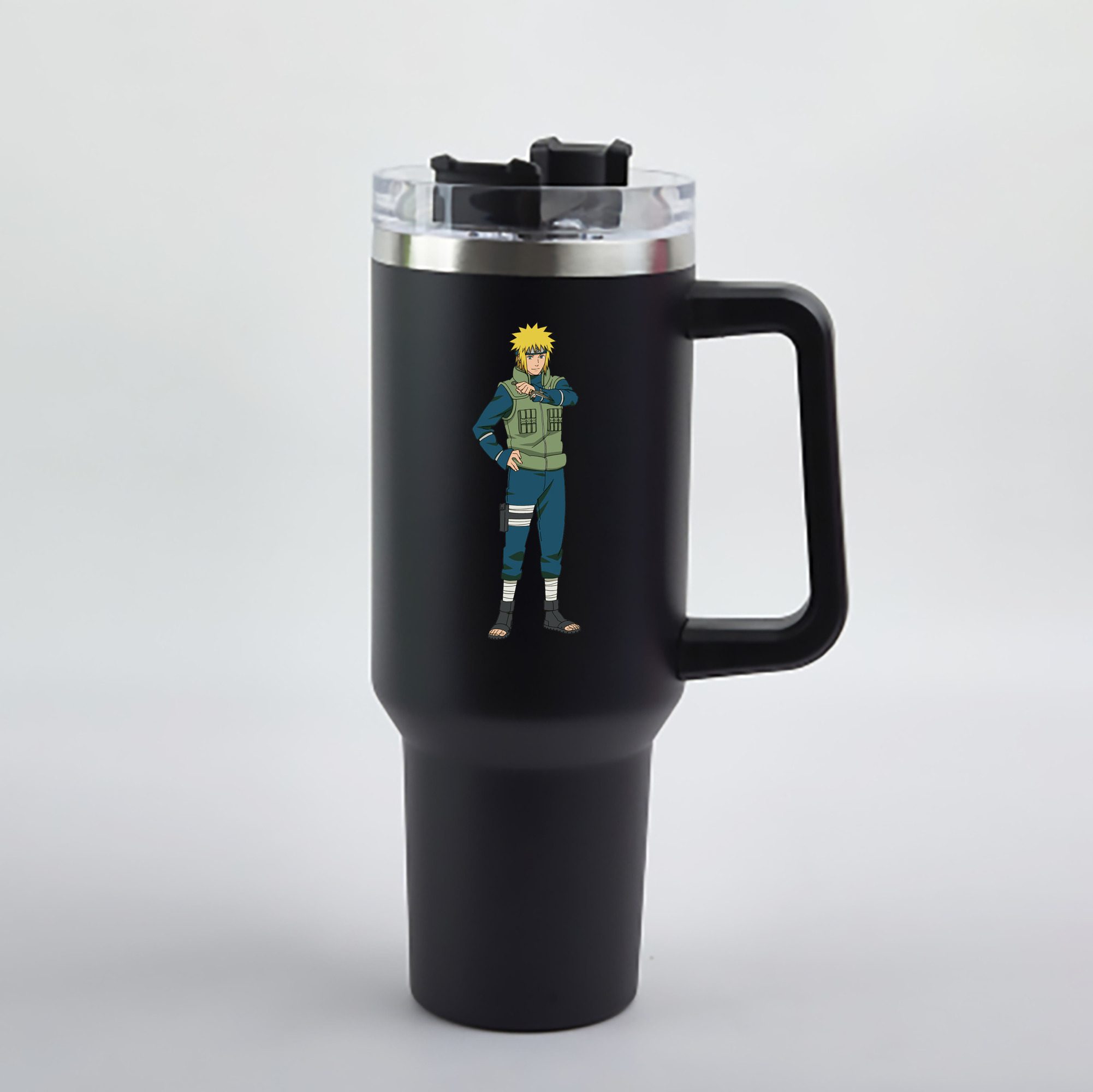 （画像用） NARUTO -ナルト- 波風 ミナト Namikaze Minato 1200mL車用タンブラー - クリスタルステッカー（プラスチックストロー付き）